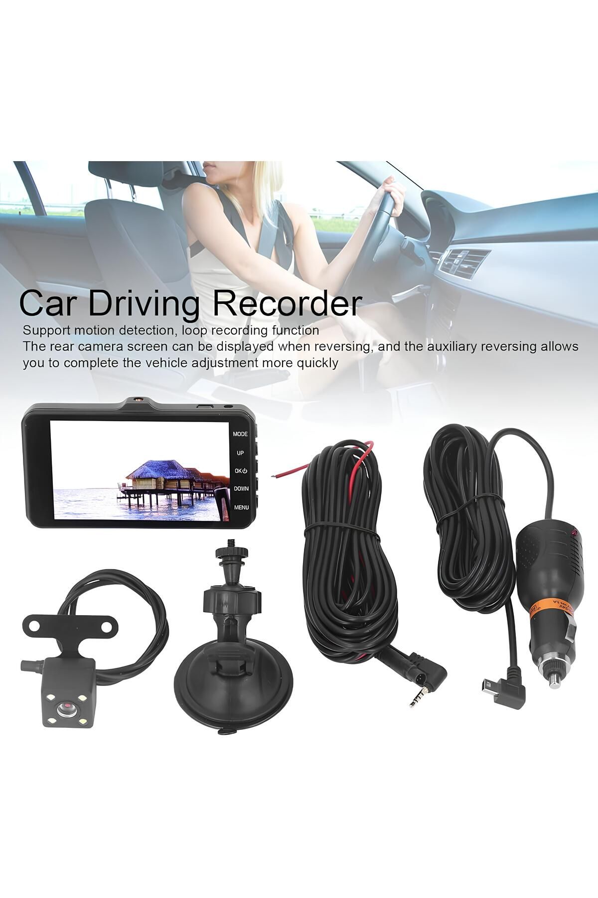 NOMTEKNO ARAÇ ÇİFT KAMERAFULL HD 1080P CAR DVR