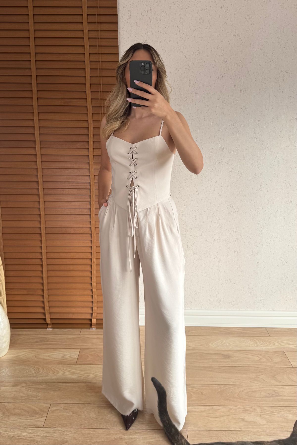 Mucios Merry İpli Bluz Pantolon Takım