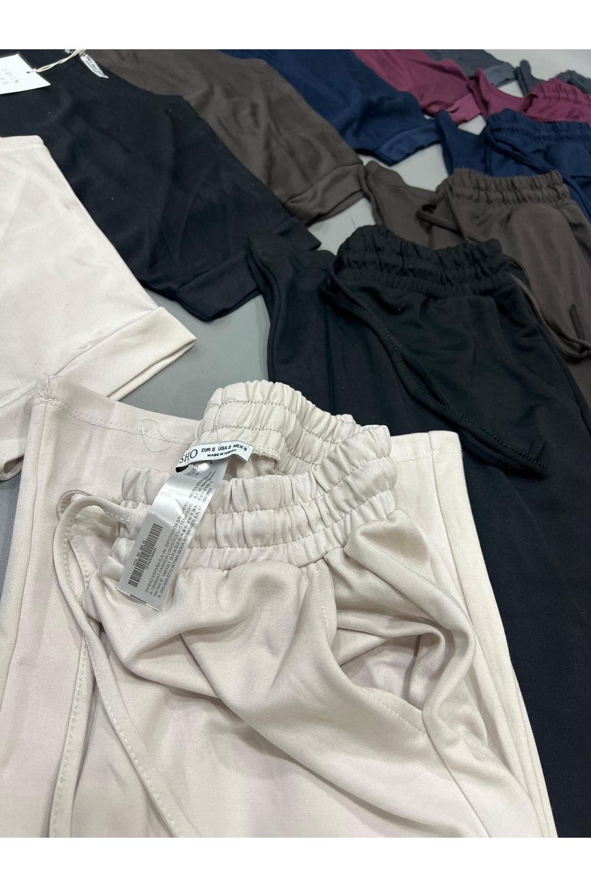 Marka Butikmayamoda Marka Siyah Pike Modal Kumas İkili Takim