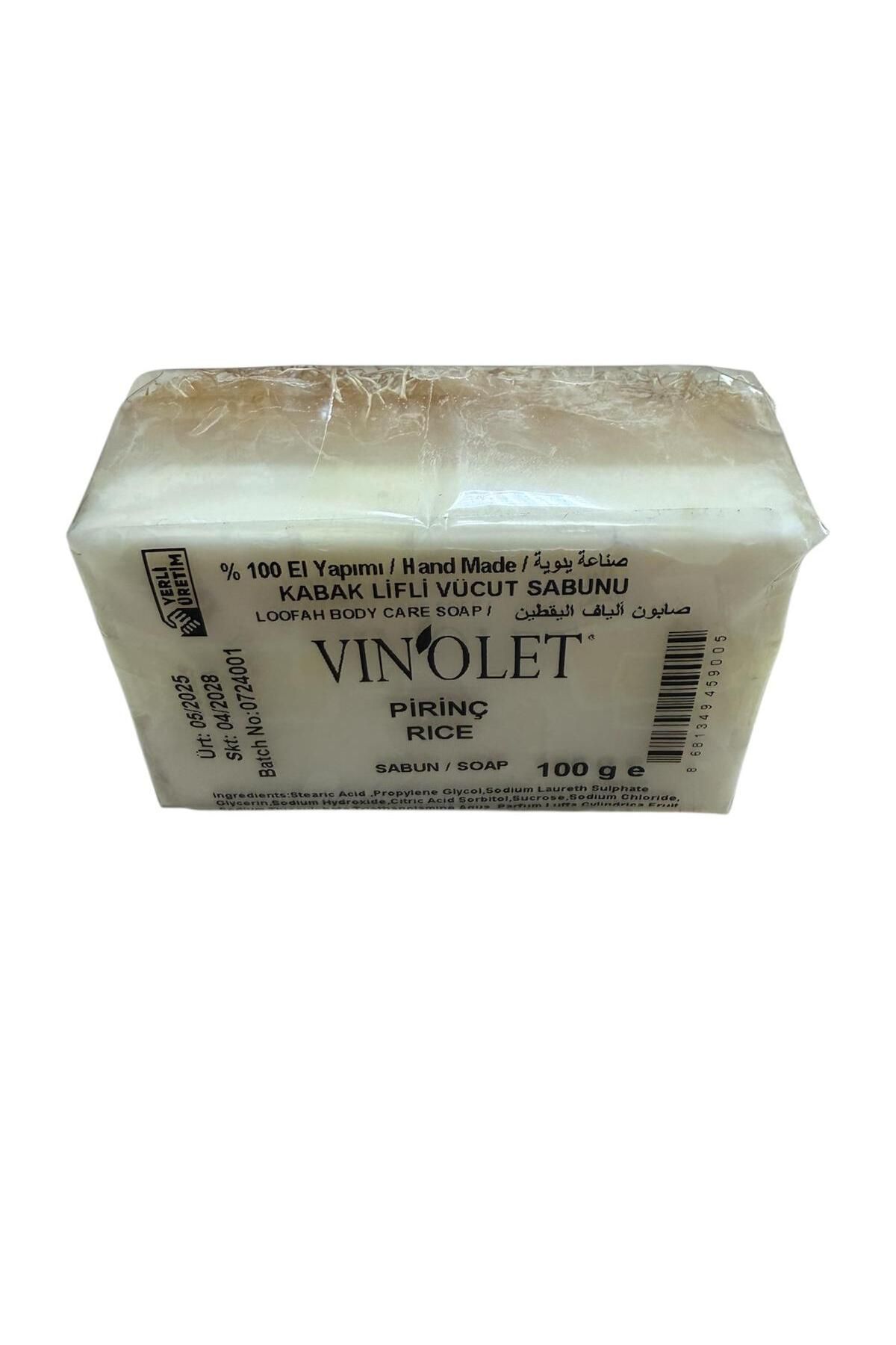 Vinolet Doğal Kabak Lifli Sabun Pirinç Özlü 100 Gr
