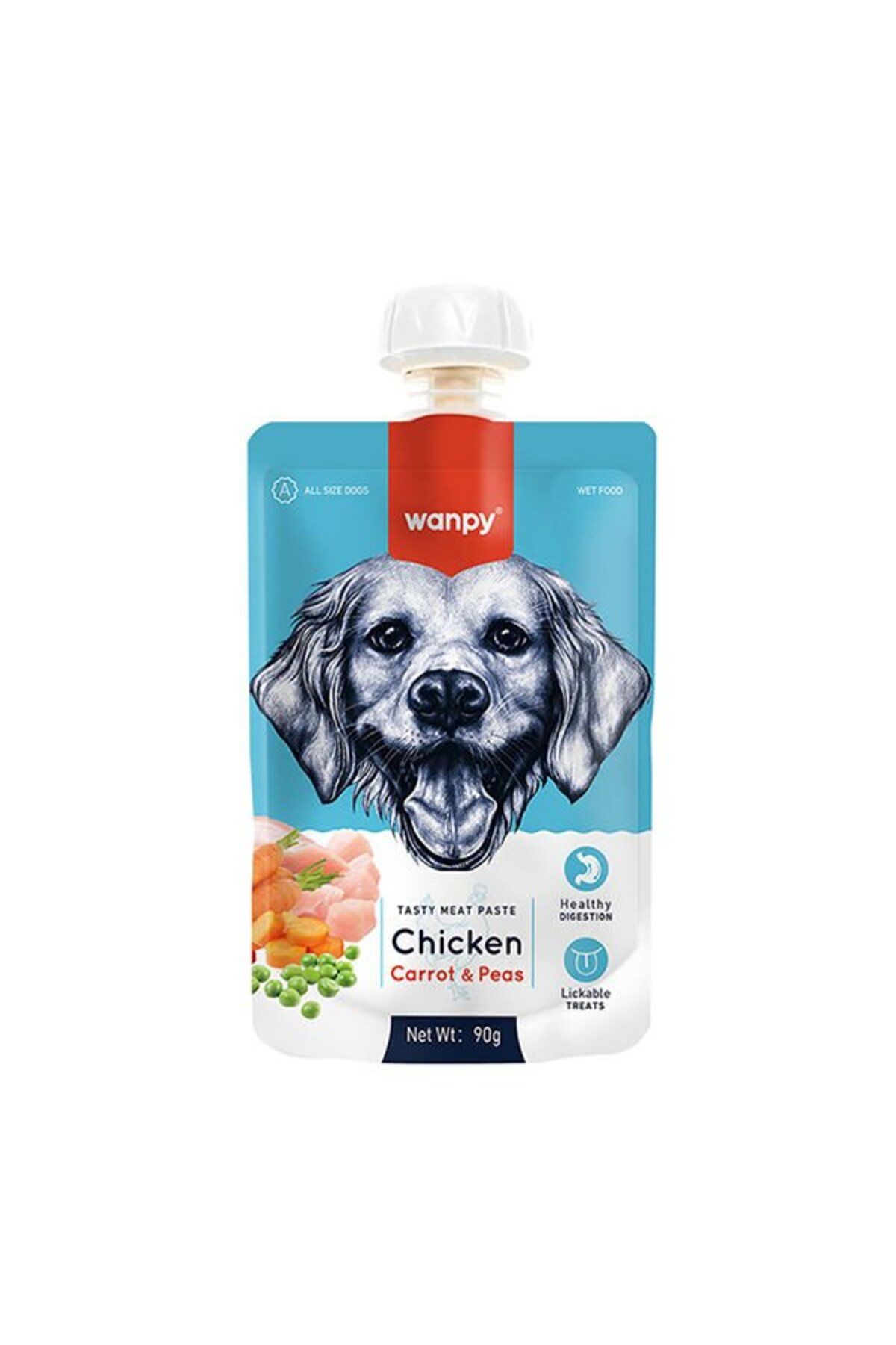 Orqinel Wanpy Taze Tavuklu ve Havuçlu Et Ezmesi Doğal Köpek Ödülü 90 Gr