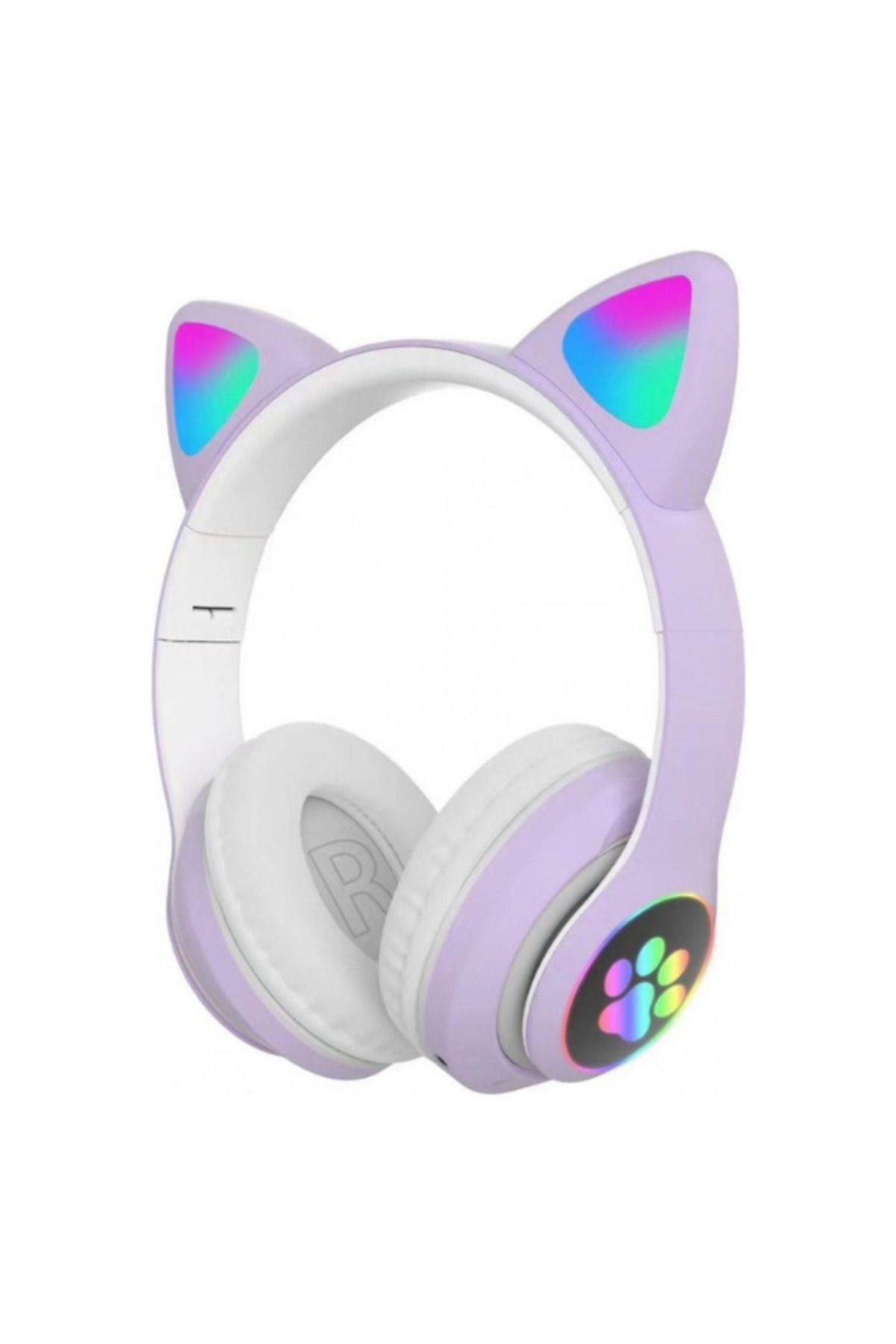 EVAX Cat Kedili Bluetooth 5.0 Işıklı Kablosuz Mikrofonlu/aux/hafıza Kartı/kedili Kulaküstü Kulaklık