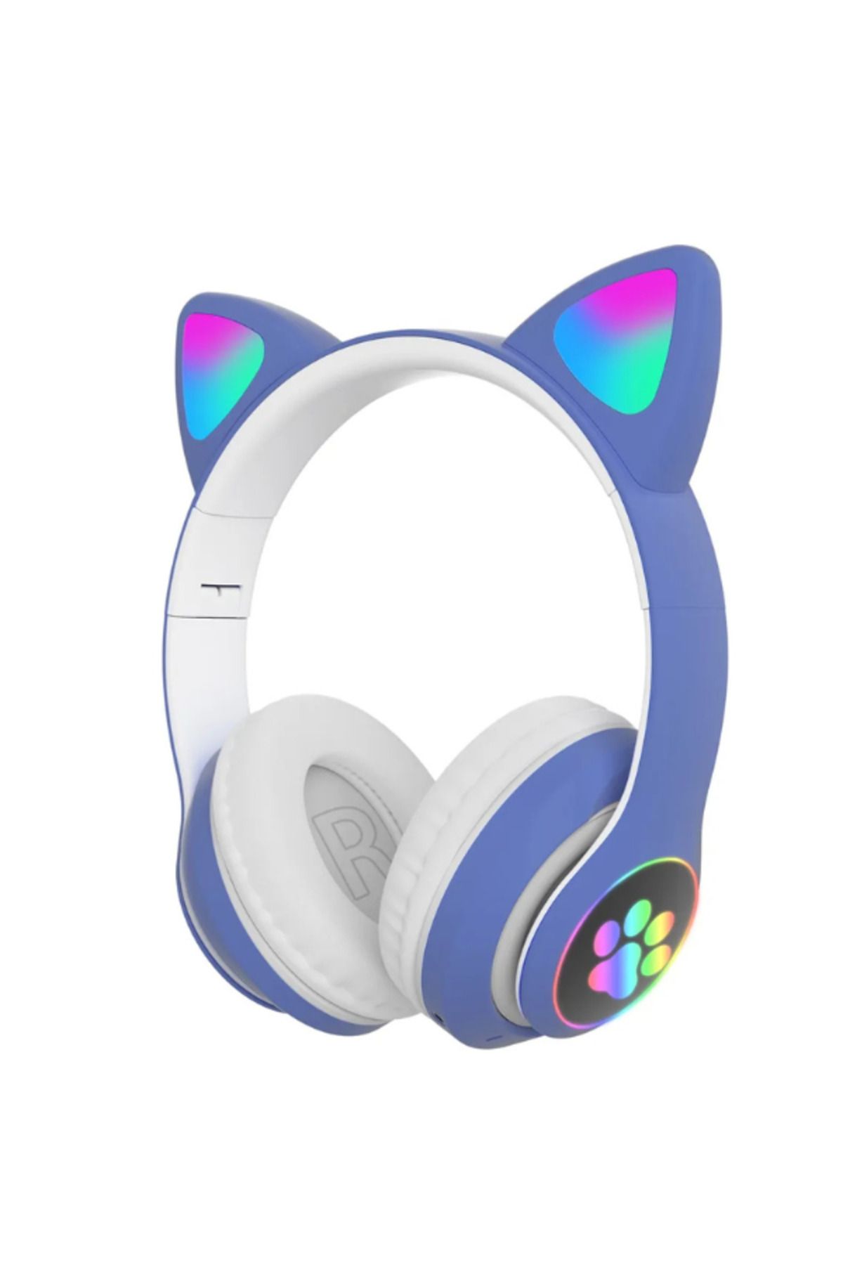 EVAX Cat Kedili Bluetooth 5.0 Işıklı Kablosuz Mikrofonlu/aux/hafıza Kartı/kedili Kulaküstü Kulaklık
