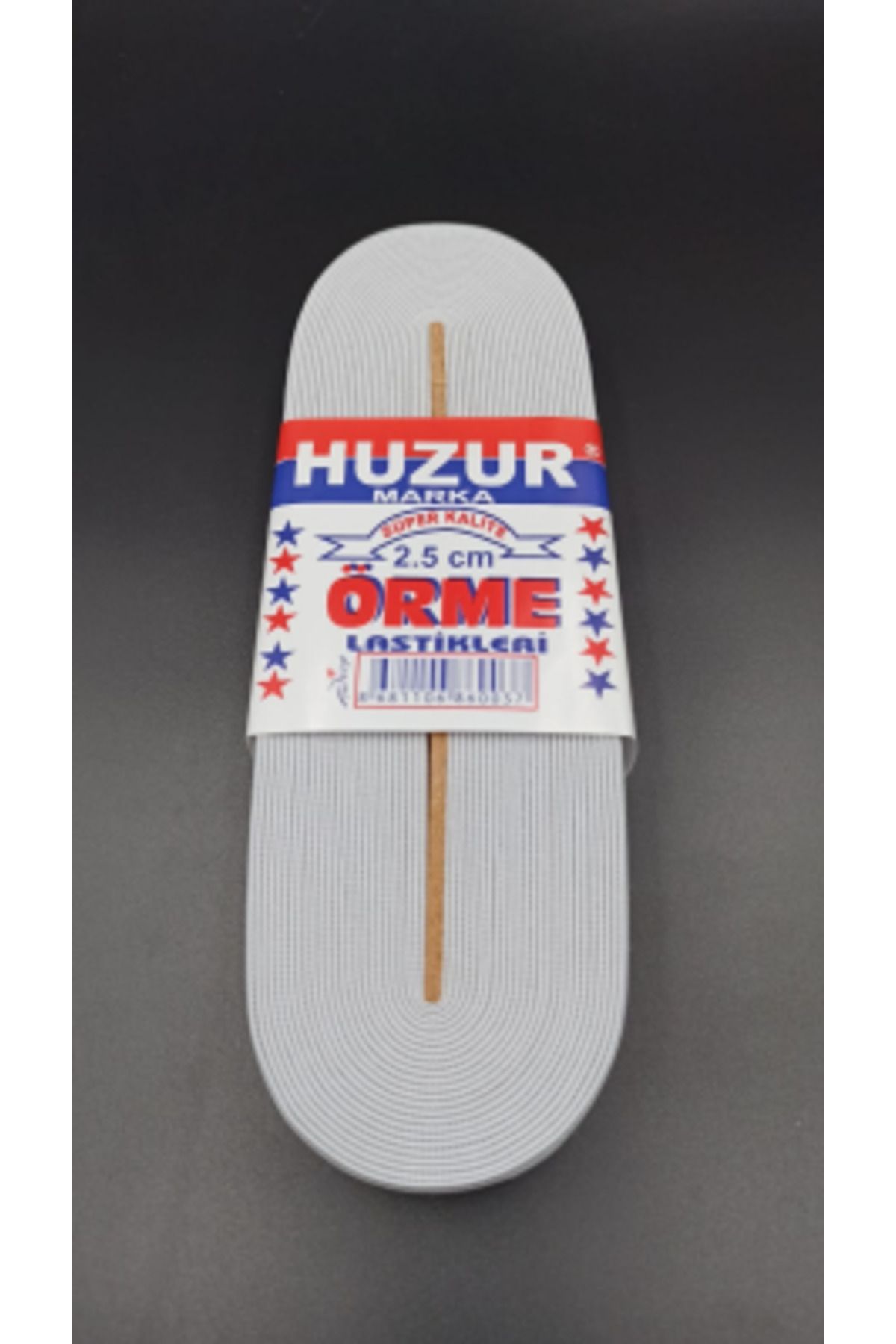 Modafiks BEYAZ - 2.5CM PAÇA LASTİK GENİŞ 10MT. (4767) Parti Malzemeleri