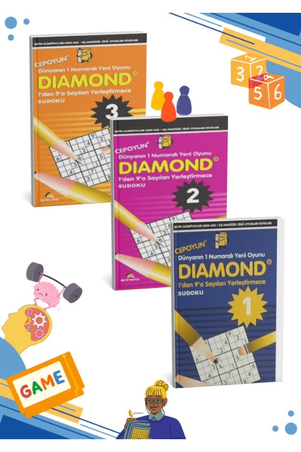 Ekinoks Yayın Grubu Diamond – Sudoku Akıl Dolu Oyunlar / Ahmet Karaçam / Ekinoks Yayın Grubu / 9789753122658