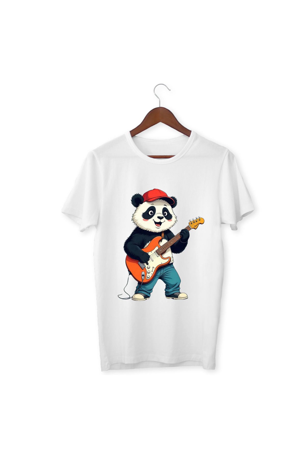 ALPŞAN TİCARET Panda Baskılı Çocuk Yetişkin Tişört Panda Çocuk Yetişkin T-shirt