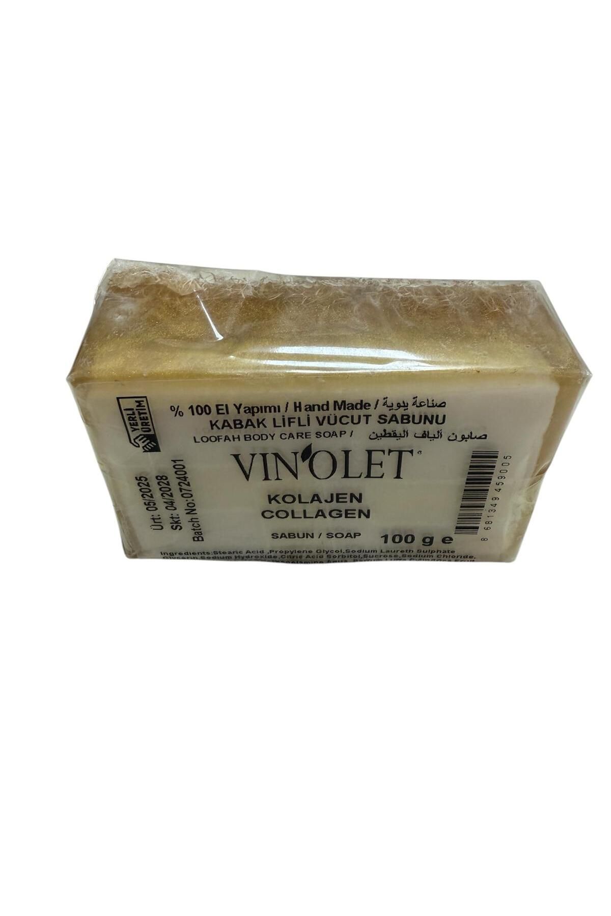 Vinolet Doğal Kabak Lifli Sabun Kolajen Özlü 100 Gr