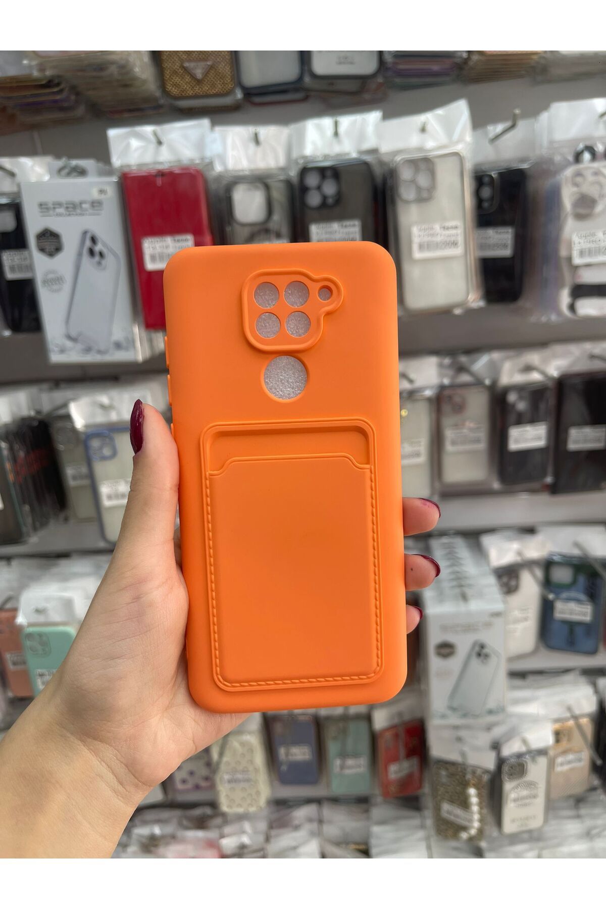 TECNOTREND xiaomi redmi note 9 uyumlu kartlıklı kamera korumalı silikon kılıf