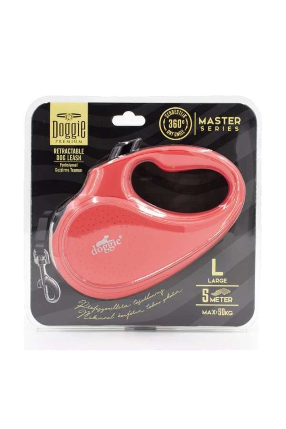 Orqinel Doggie Otomatik Uzatma Tasması Master Pembe L-50 Kg 5 Mt