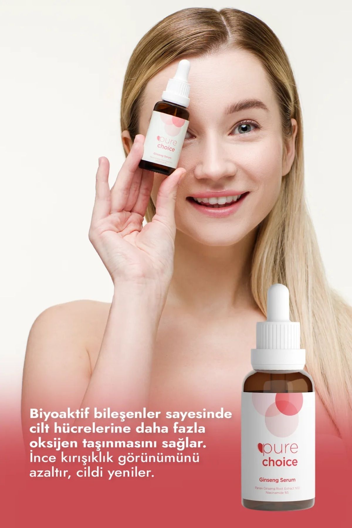 Pure Choice-30 Ml Ginseng Serum - Panax Ginseng Root Extract 10% Niacinamide 5% 3