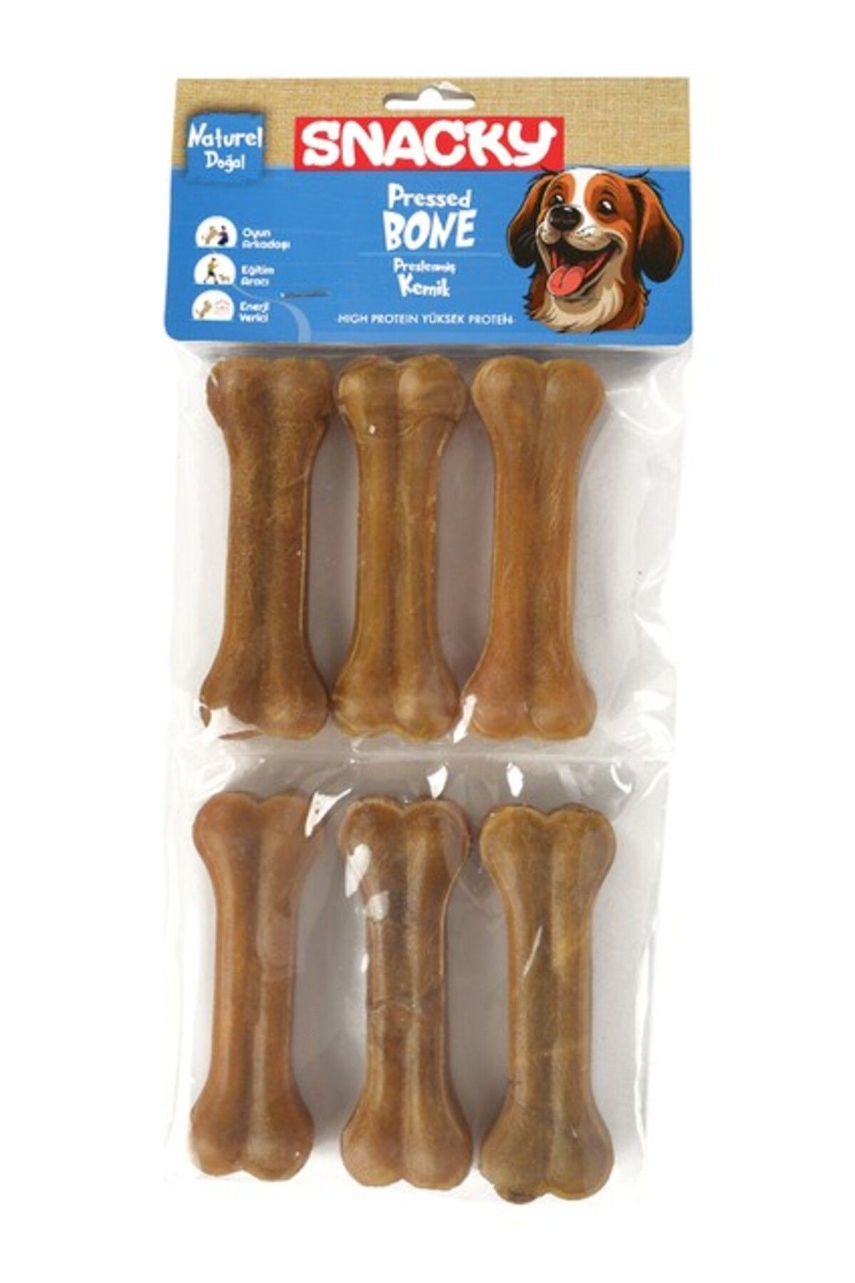 Orqinel Snacky Natural Köpek Çiğneme Kemiği 10 cm 6 Lı