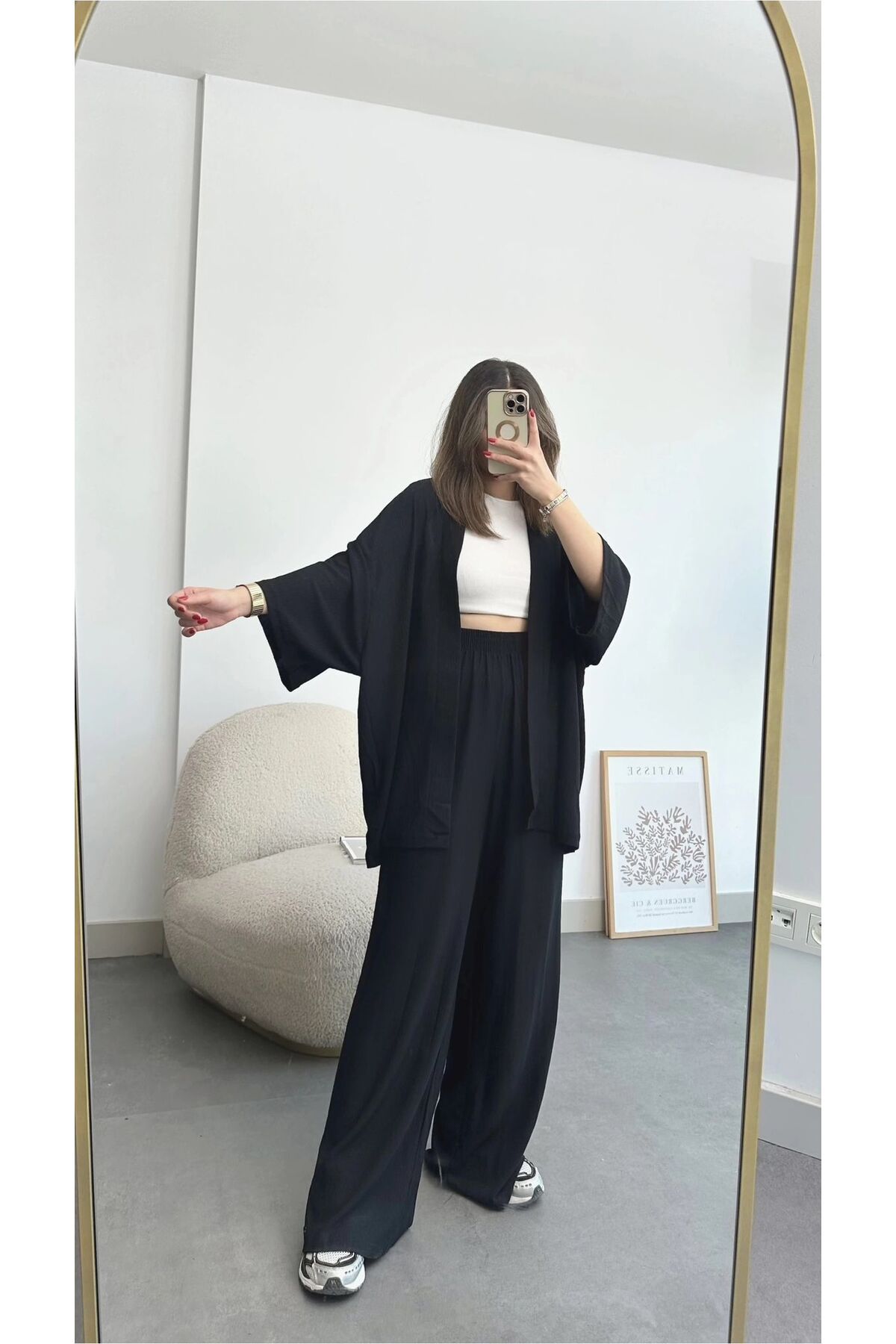 Butik Lavv Kimanolu Pantalonlu Gofre Takım