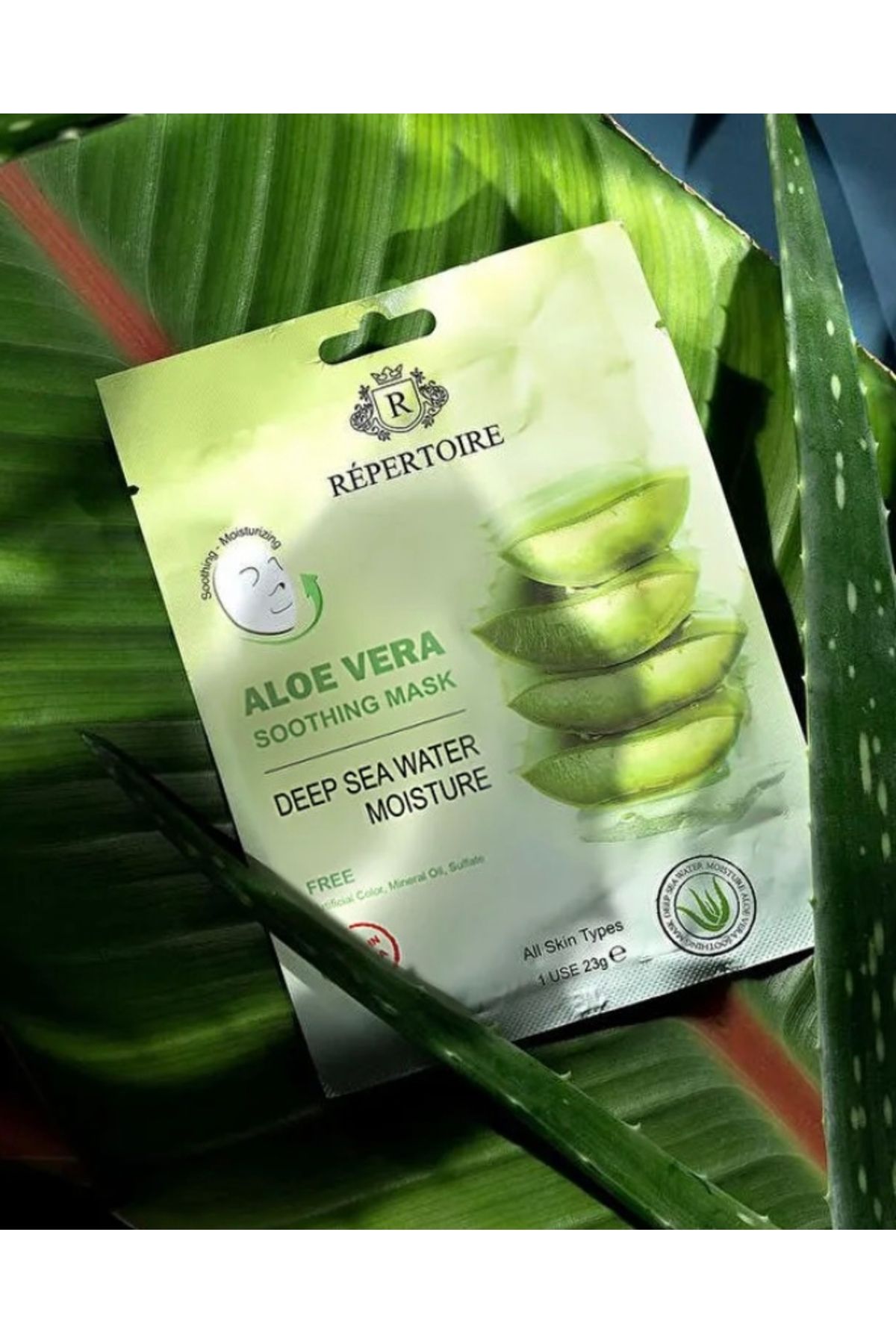 WİİK NATUREL Aloe Vera Özlü Esnek Görünüm Sunan Yoğun Nemlendirici Yaprak Maske (1ad)