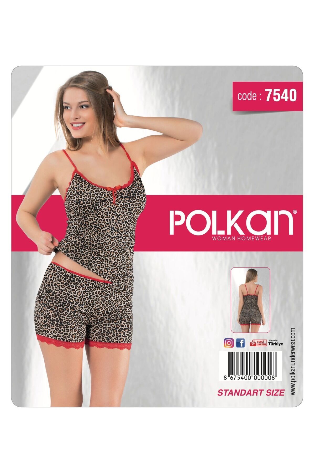 POLKAN LEOPAR Şortlu Takım