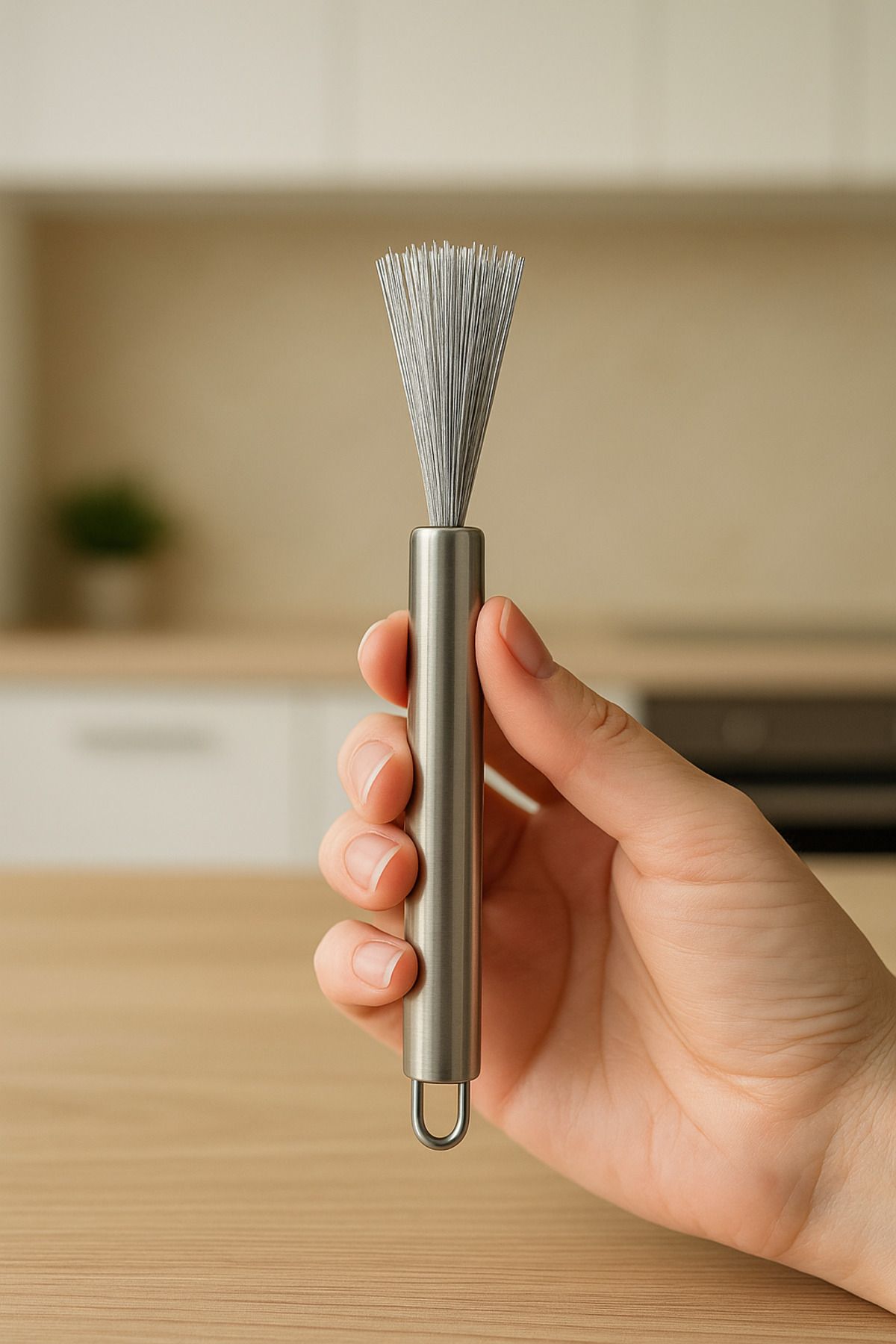 ceviz home züccaciye tekstil ltd şirketi Paslanmaz Çelik Telli Bulaşık Fırçası – Tava ve Izgara Temizliği İçin Özel Tasarım