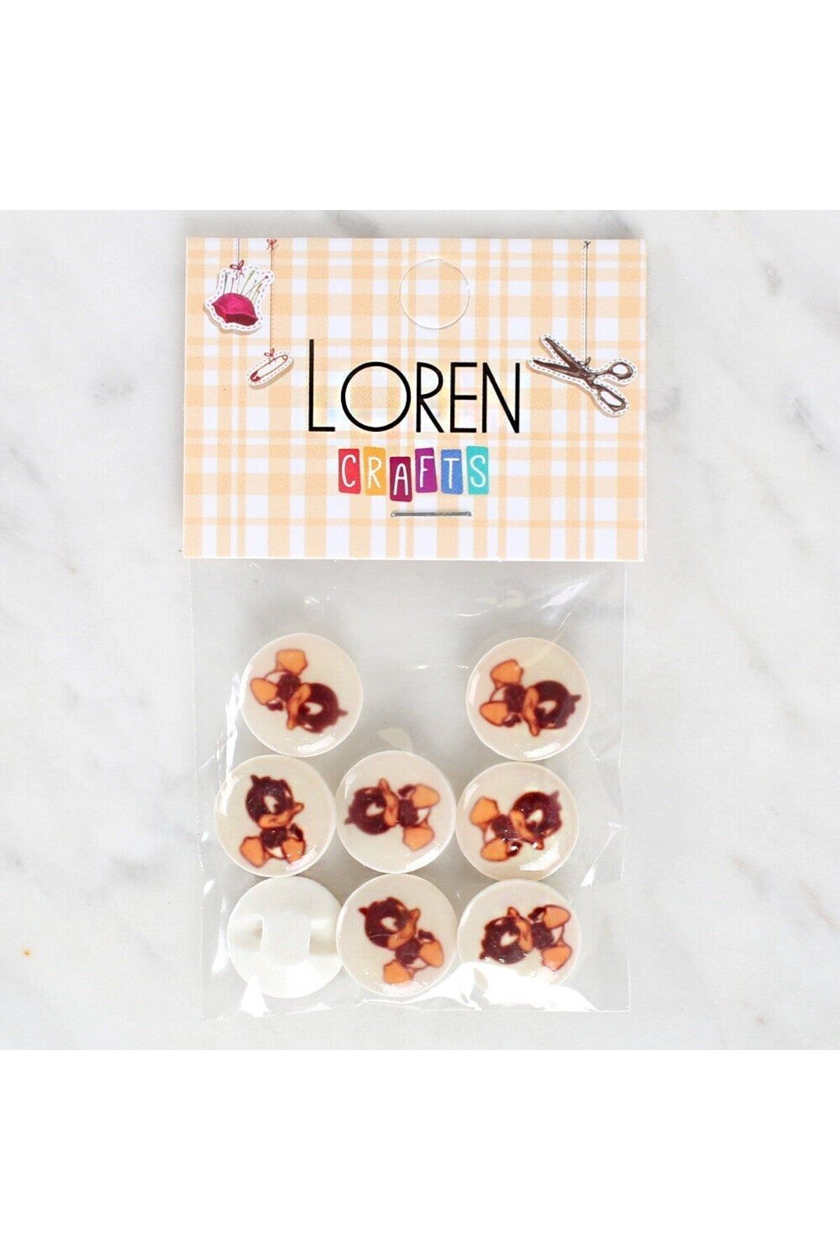 delta online Loren Crafts 8'li Ördek Düğme - 1201