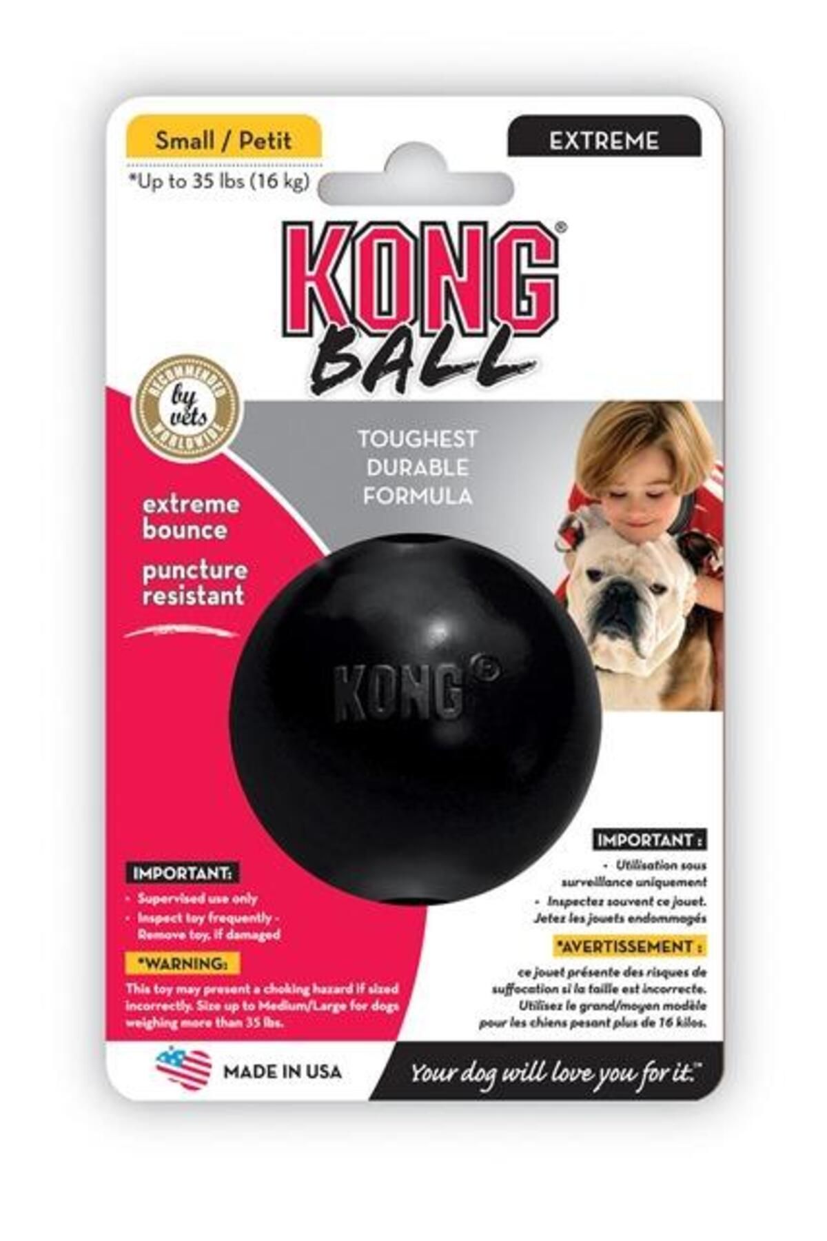 Kong Extreme Top Şeklinde Isırma Oyuncağı Ultra Sert S