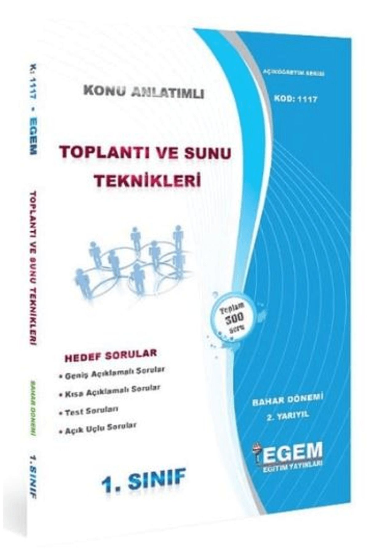 Egem Eğitim Yayınları 1. Sınıf Toplantı ve Sunu Teknikleri anlatımlı Soru Bankası (2.Yarıyıl) (1117) / 9786057878960