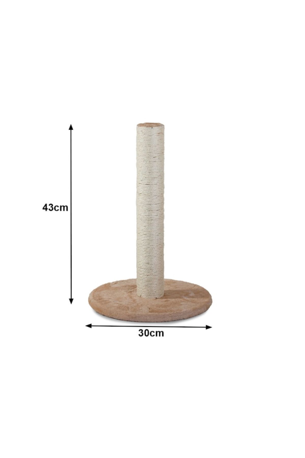 varioshop-VarioShop® cat play and scratching post set, plush ball, soft base, sturdy construction 2