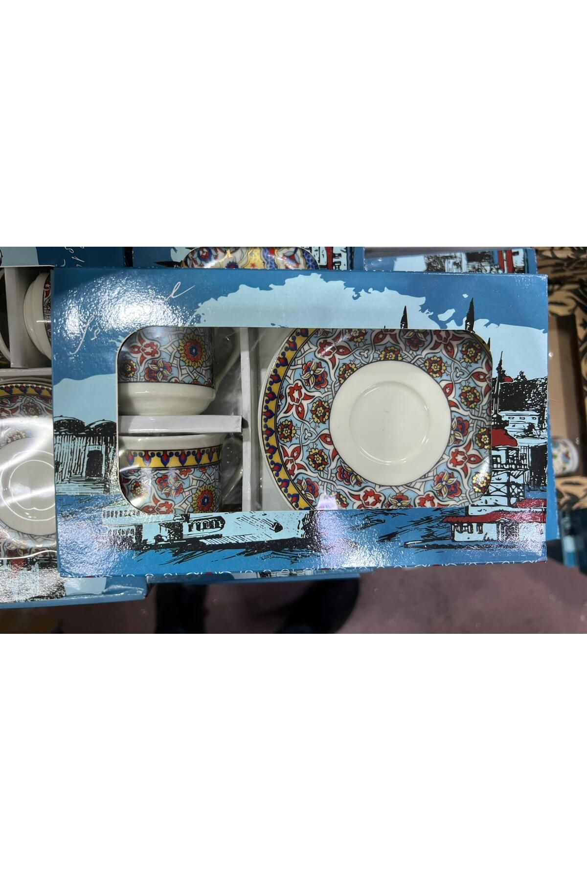 MODA Aysence.Ayşegül Osmanlı Desenli 2'li Fincan Takımı – Türk Kahvesi ve Espresso İçin Elit Sunum Seti