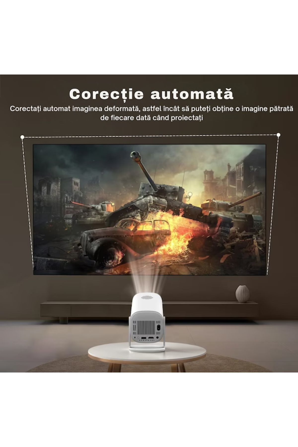 varioshop-VarioShop® Video Projector and Controller Set, Smart 4K, Wi-Fi, Bluetooth, HD Resolution 1280x720p, Si 3