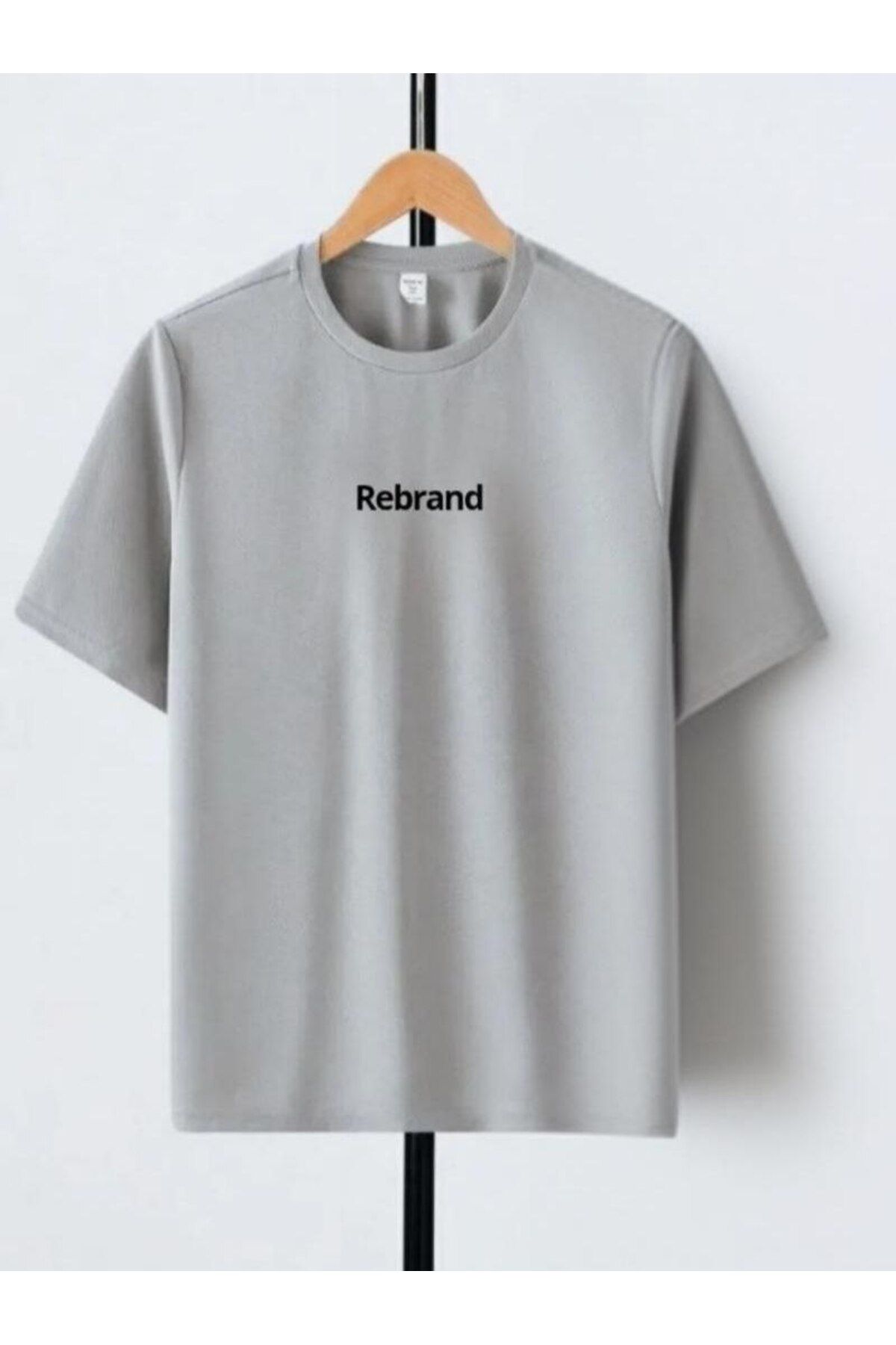 REBRAND Bisiklet Yaka Baskılı T-shirt Unisex Oversize