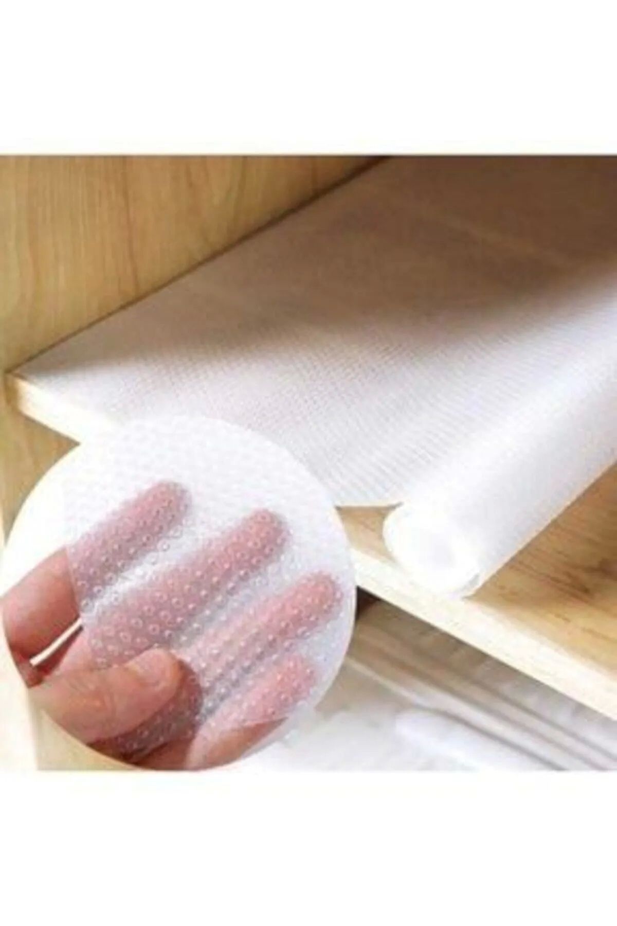 PRATİKOBA Sermat Sılver Eva Shelf Liner Şeffaf Kaydırmaz Raf Dolap Ve Çekmece Örtüsü 45 Cm X 10 Metre Royaleks