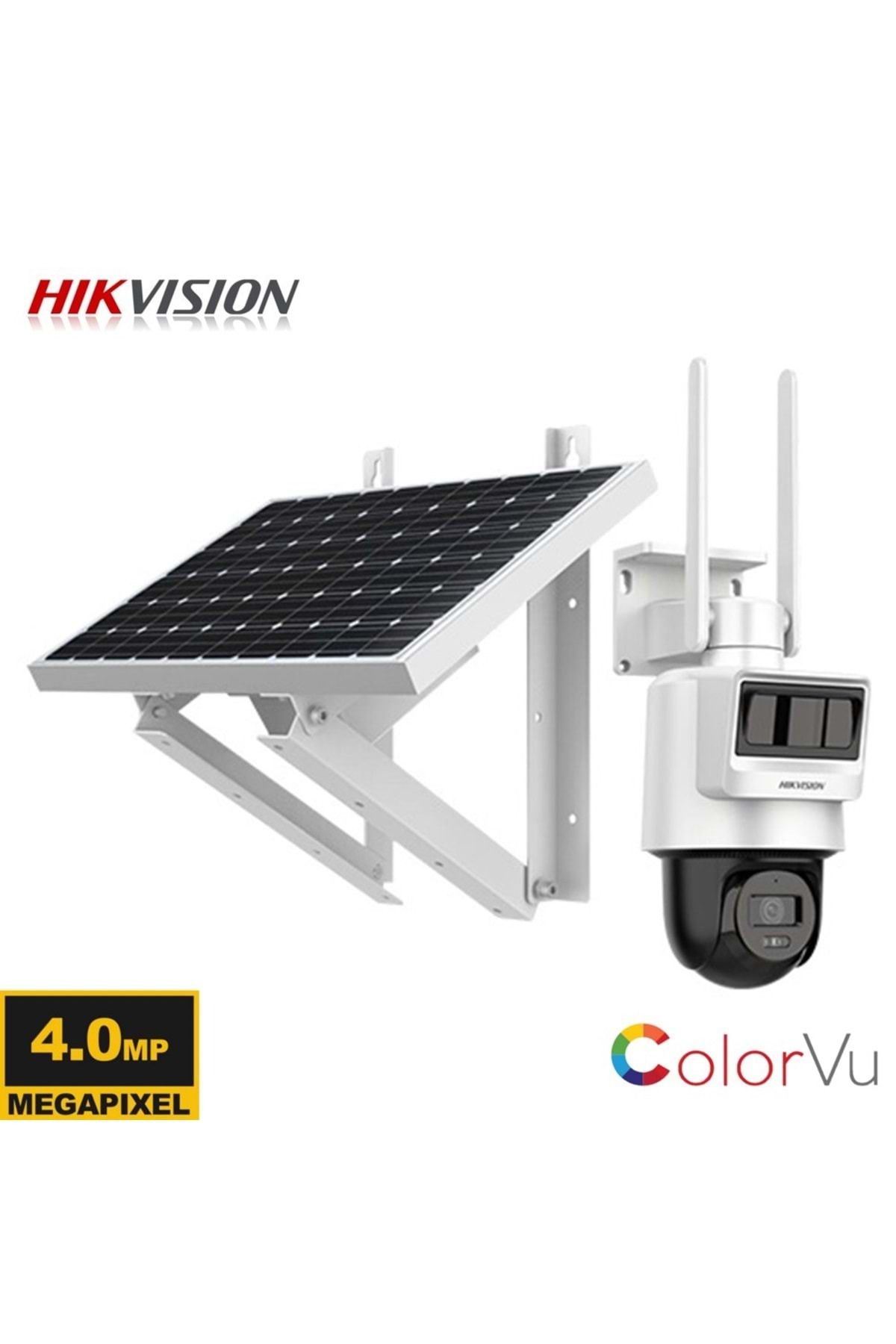 Hikvision HİKVİSİON DS-2DE2C400IWG-K/4G/C05S10 2.8MM 4MP Pro Solar PT Kamera Sistemi