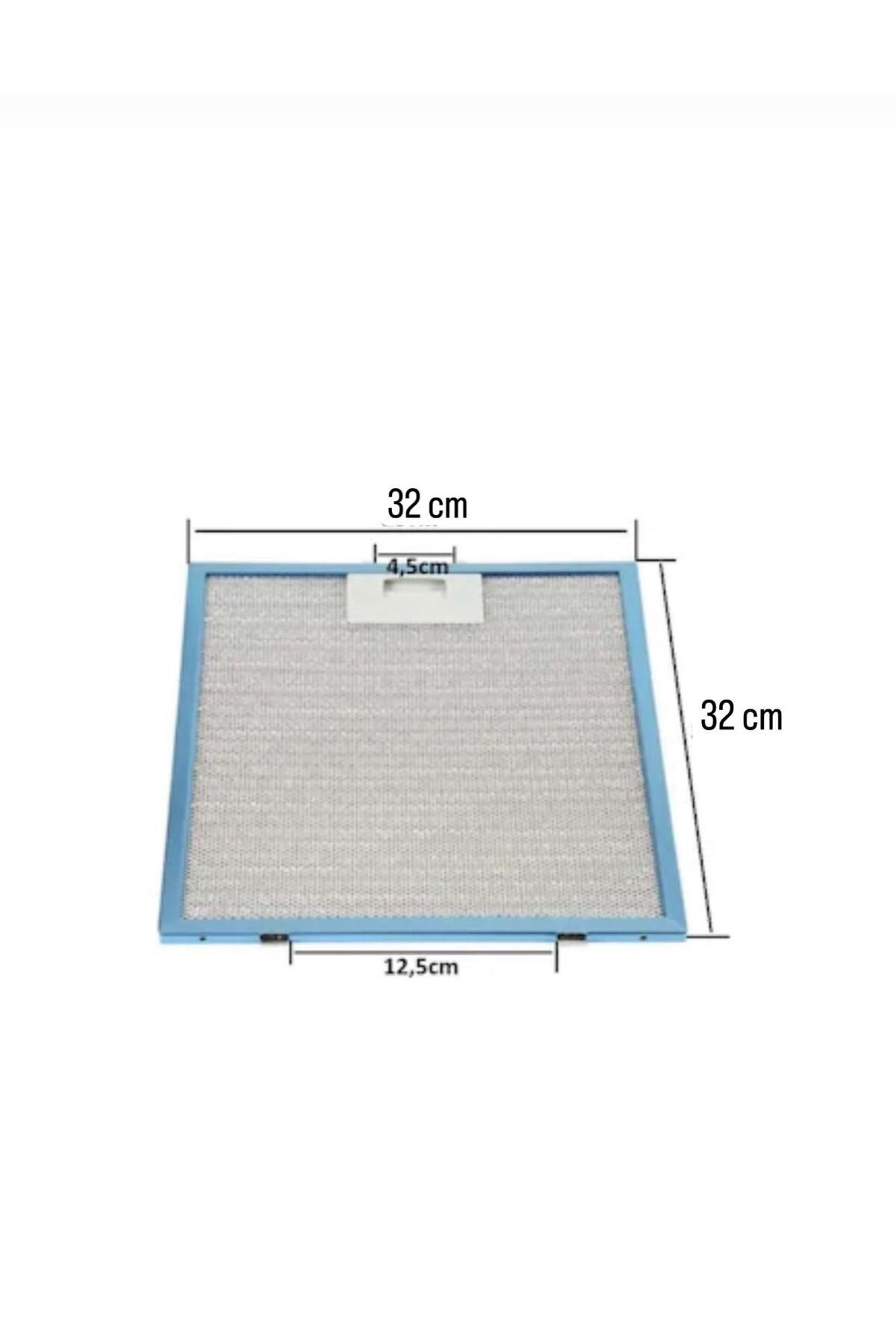beratsogutma Arnova Uyumlu En 32 cm Boy 32 cm Arka Tırnak 12,5 cm Aspiratör Davlumbaz Metal Yağ Filtresi