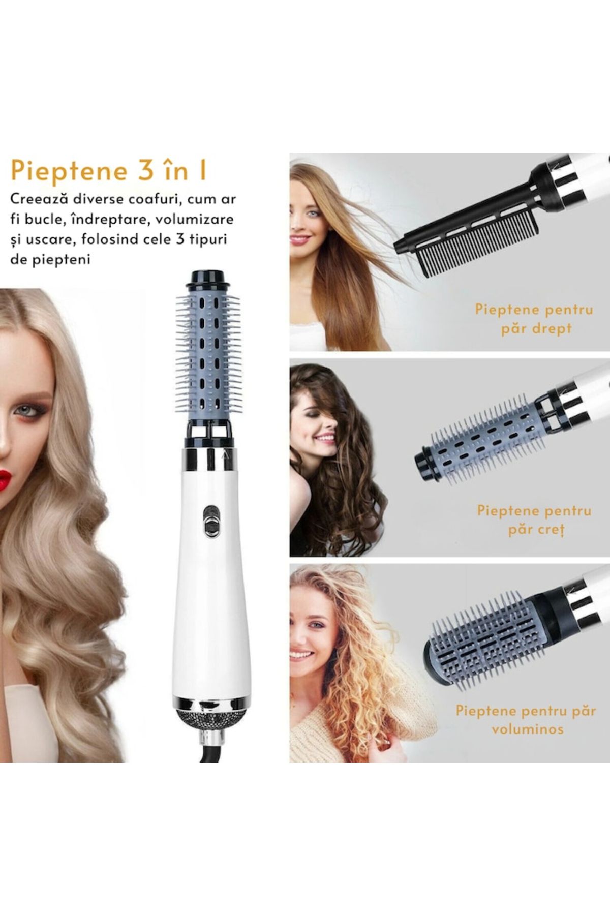 varioshop-Uscator de Par 3 in 1 VarioShop®, Uscare, Ondulare, Aranjare, Reglare in 3 Trepte, Incalzire Rapida 8