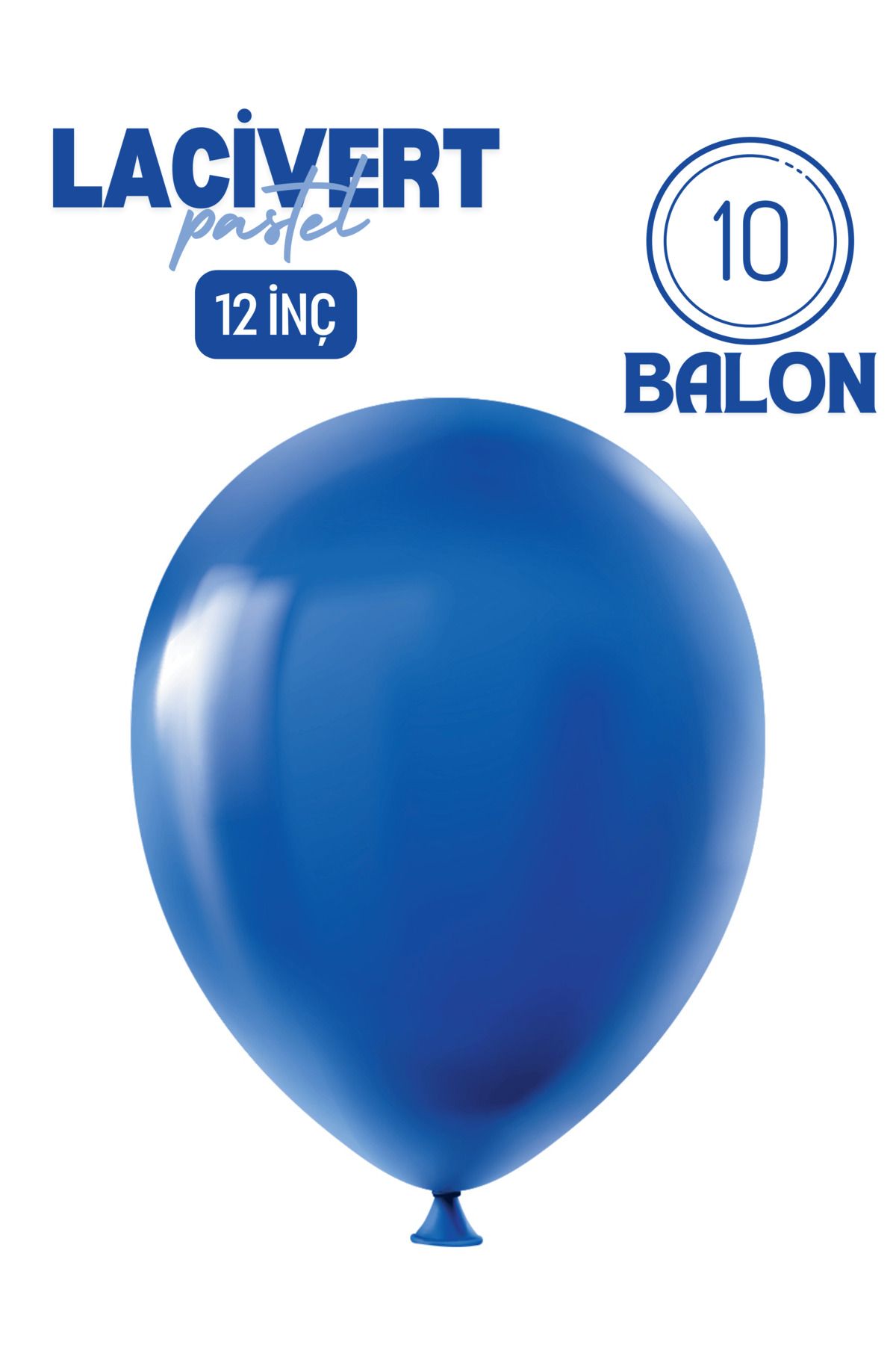 Mielibon 10’lu Lacivert Pastel Balon | 12 inç Parti, Söz, Nişan, Açılış ve Baby Shower Süslemesi