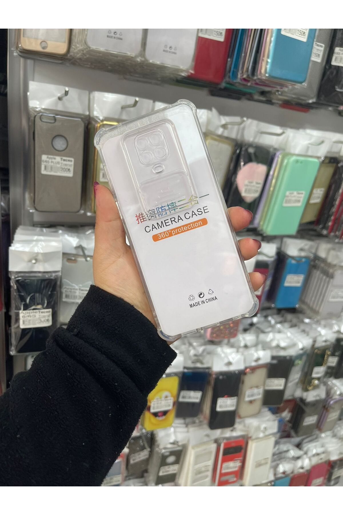 TECNOTREND Redmi Note 9 Pro/Note 9s Uyumlu Lens korumalı şeffaf silikon kılıf