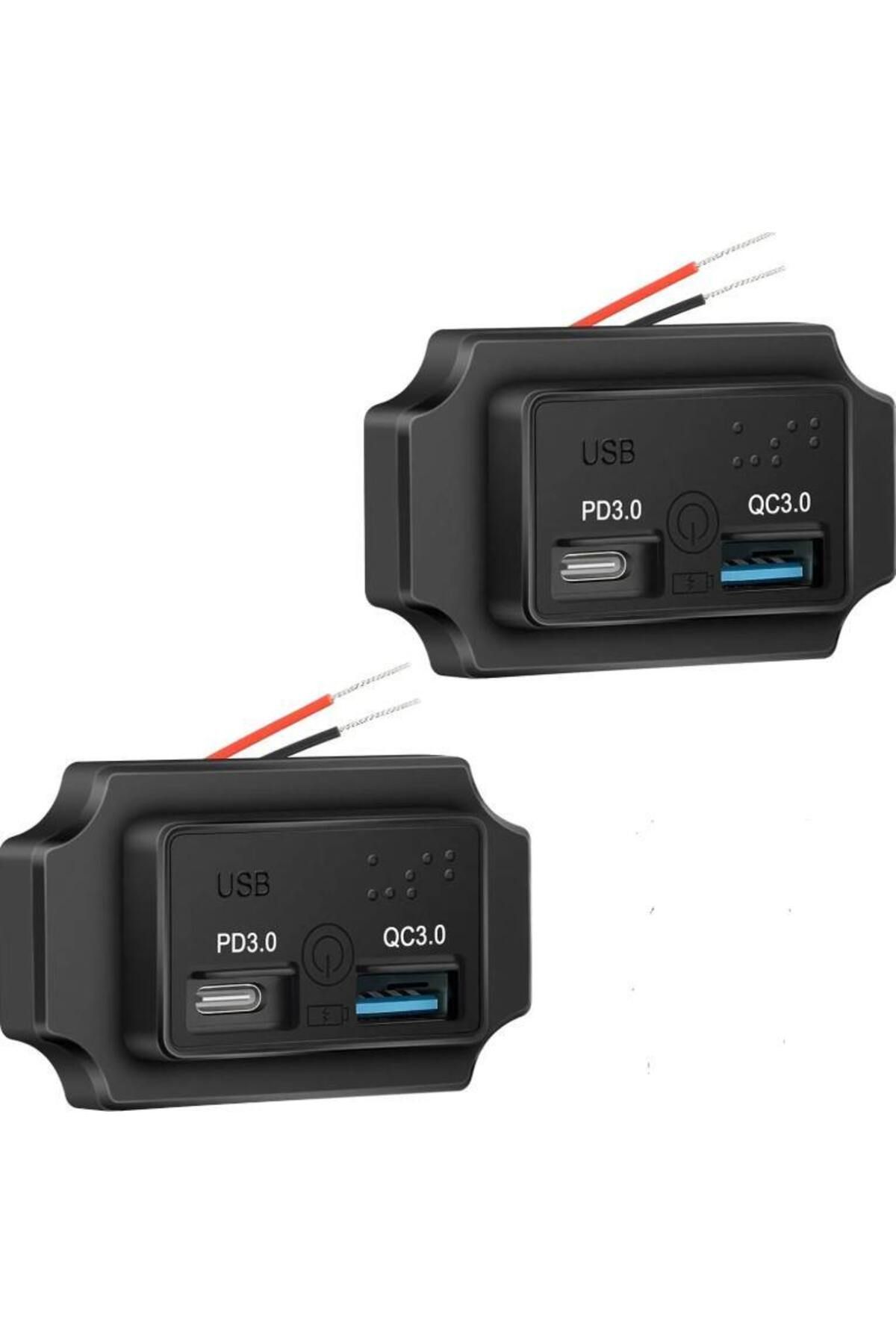 Hasyılmaz Type-C USB 2 Portlu Araç Şarj Soketi Adaptörü 12V-24V (Model 2)
