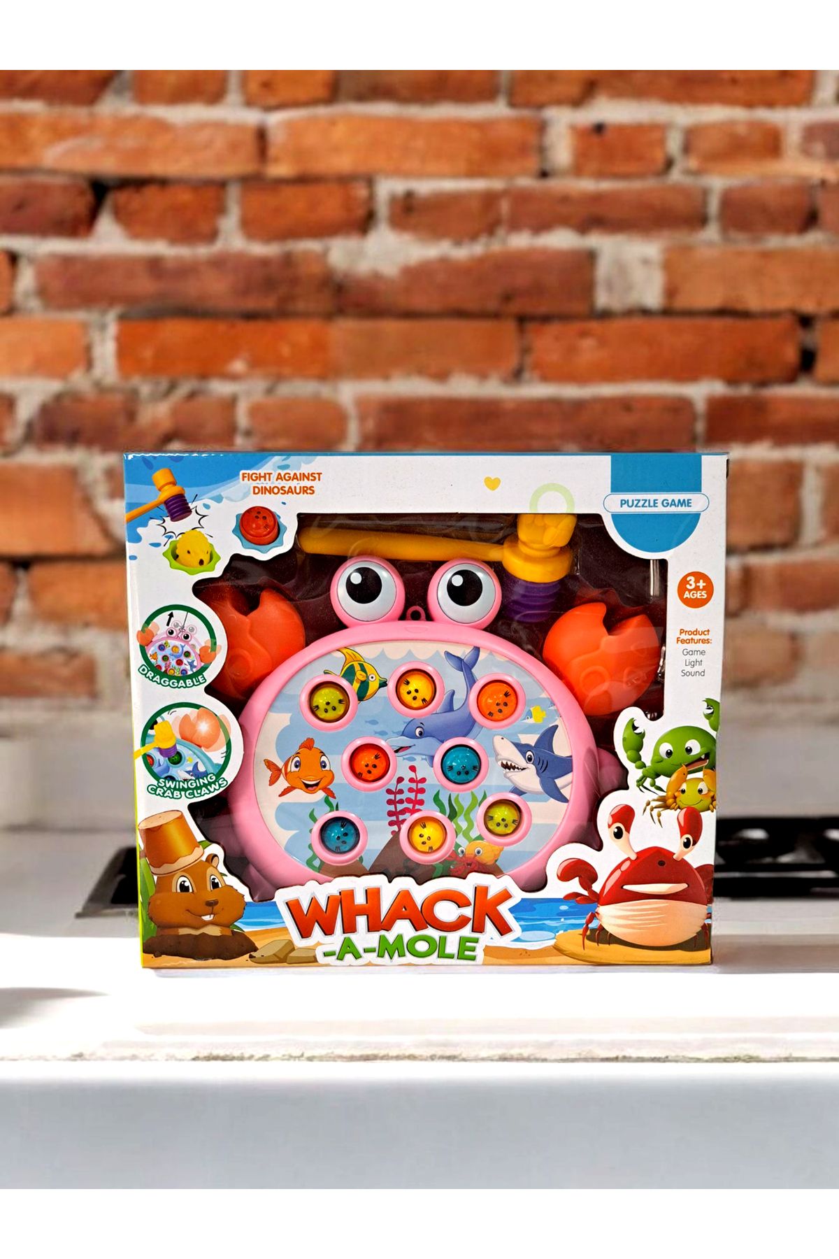 ALYTOYS Oyuncak Tokmaklı Oyuncak Pilli 30X25cm Sesli Hareketli oyun döner çıkan kafaya çekiçle vur
