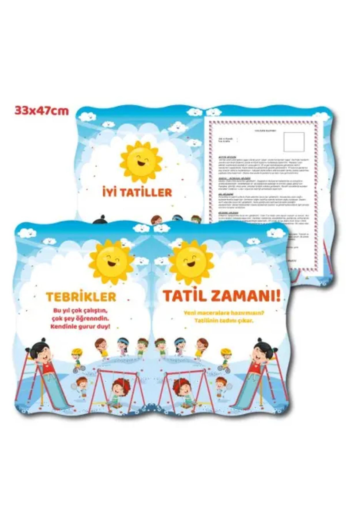 Kitap Bilgini Yayınları Park Temalı Karne Kılıfı – Anasınıfı & İlkokul Gelişim Raporu Dosyası (10 Adet)