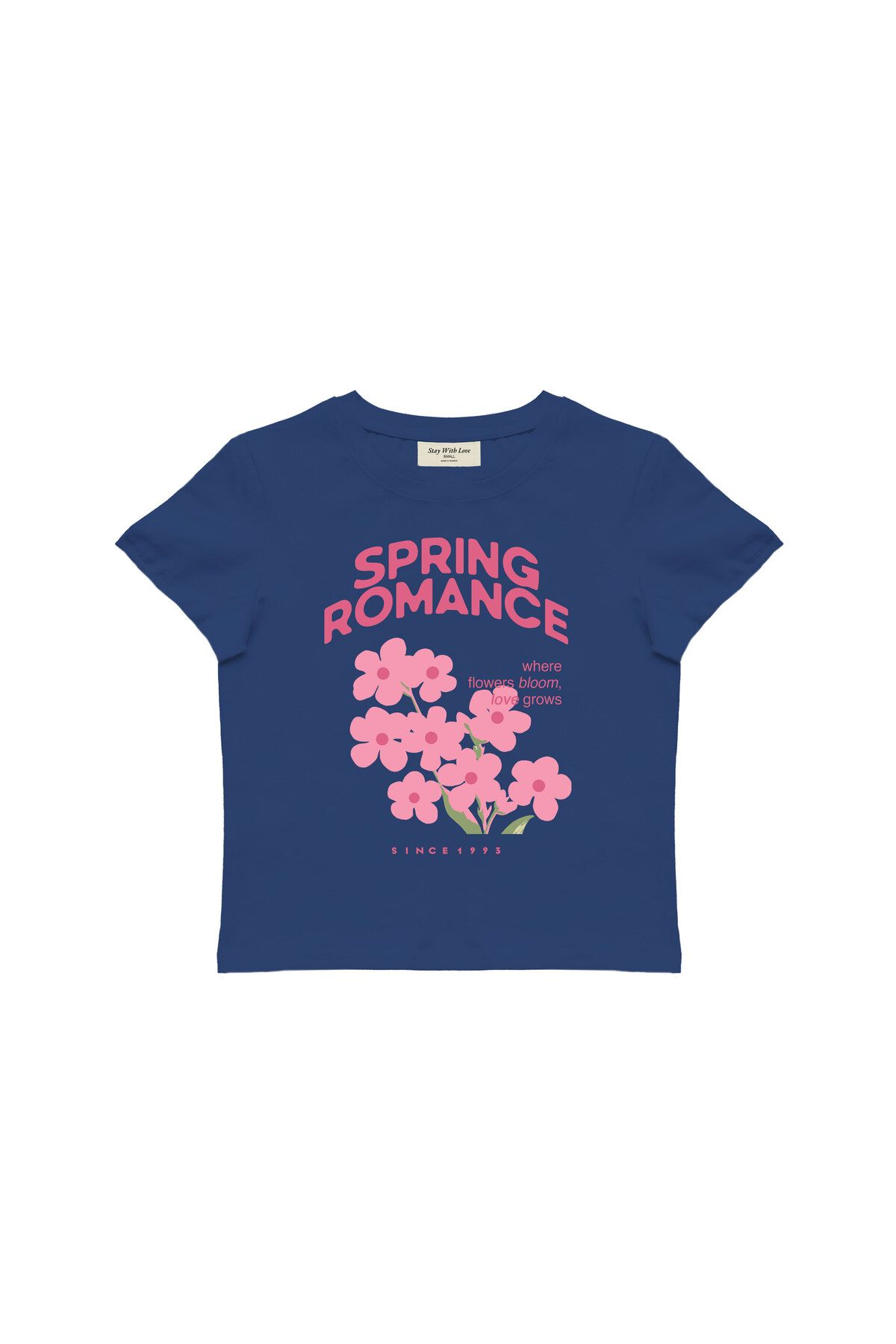 lethestudios Spring Romance Baskılı, Çiçek Desenli Baby Tee Crop Top