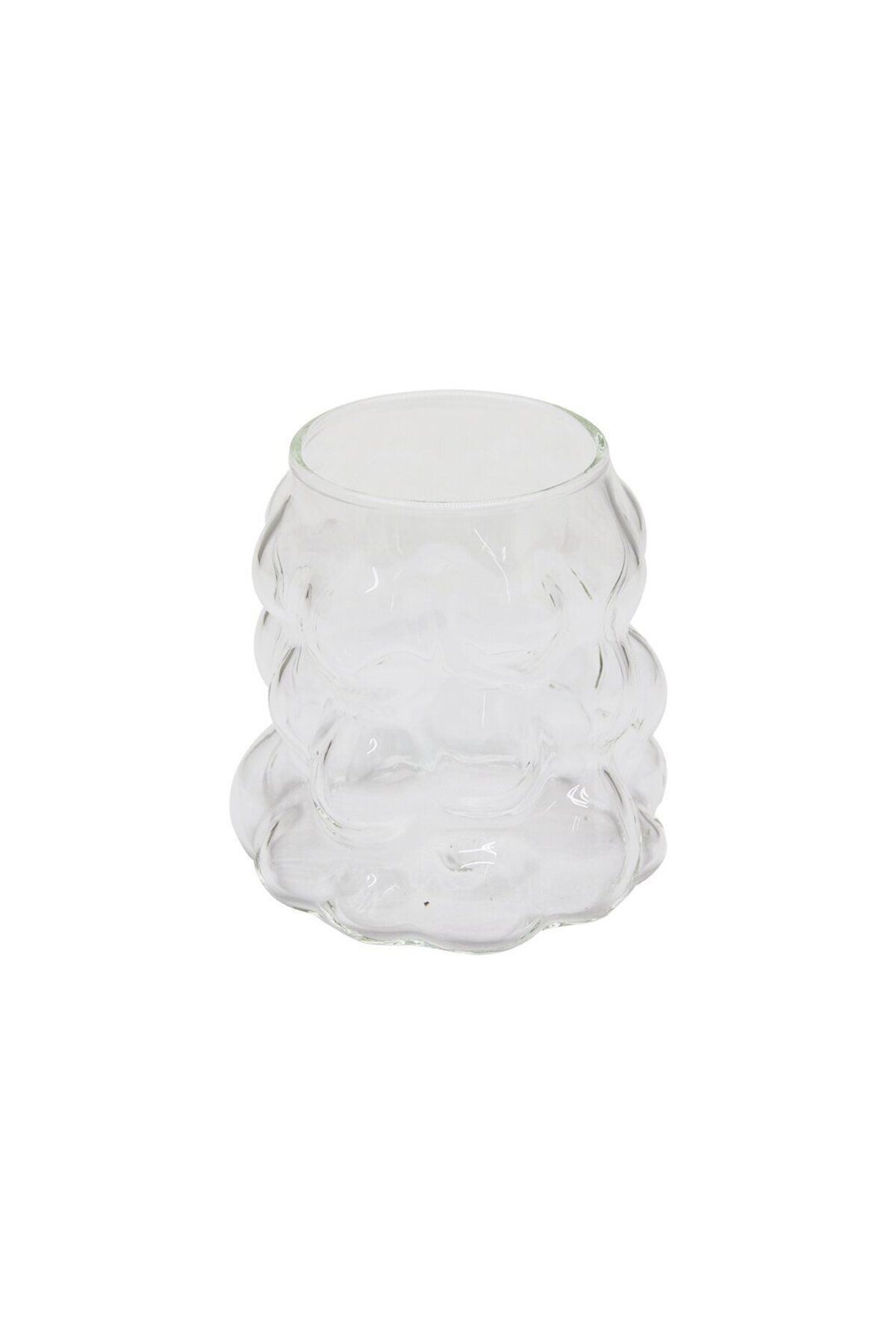 Vemora BONCUKLU - BOĞUMLU CAM BARDAK 340ML KAHVE - SUNUM - MEŞRUBAT (5166)
