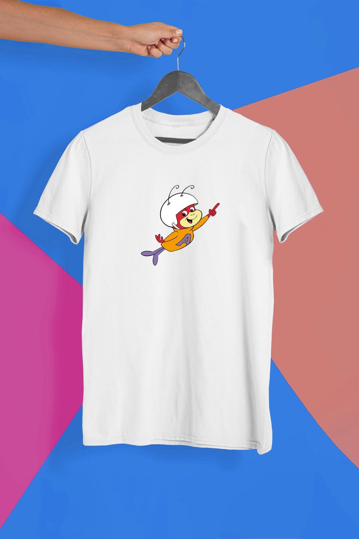 362BASKI Atom Karınca Karakter Baskılı Tshirt