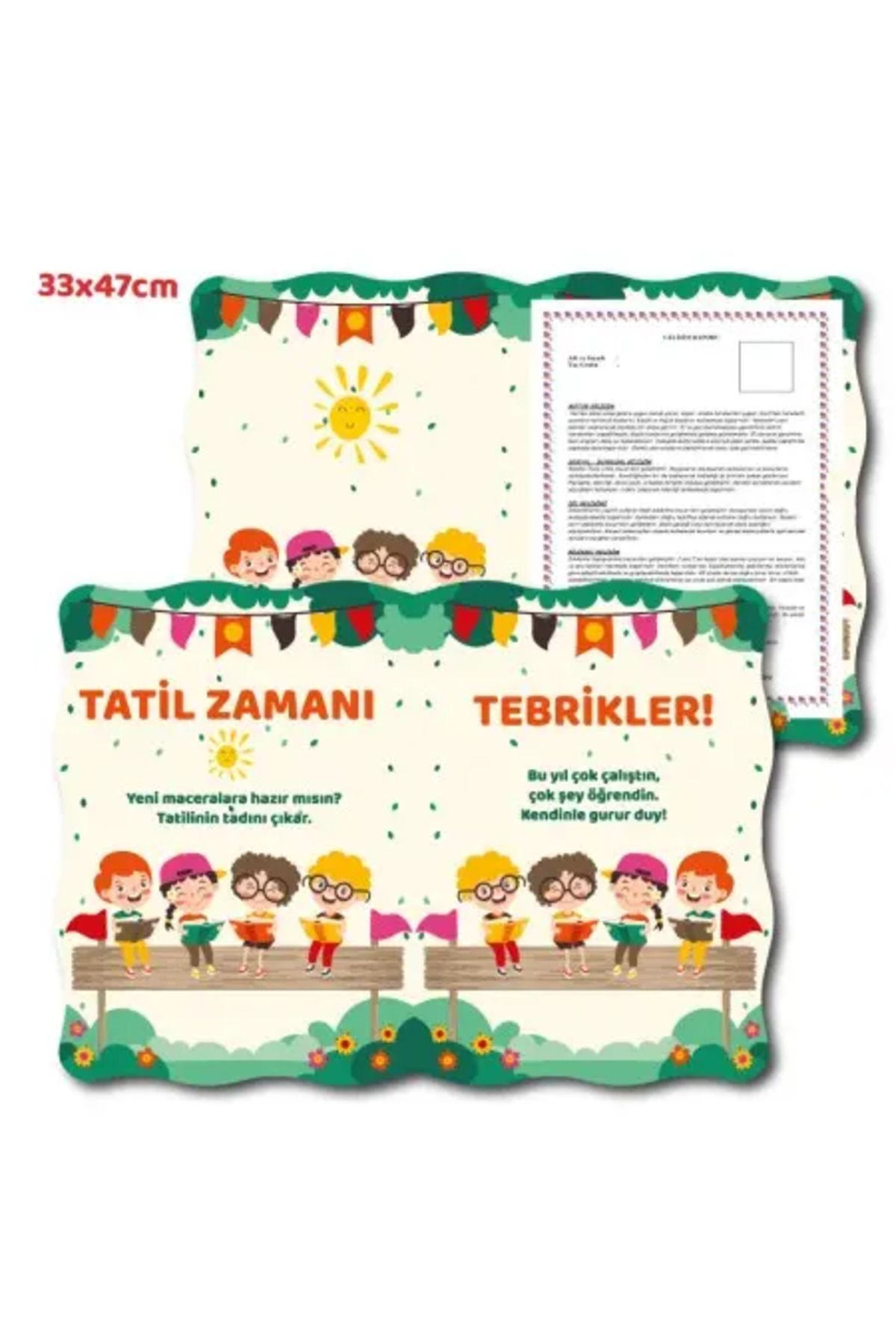 Kitap Bilgini Yayınları Tatil Zamanı Karne Kılıfı – Anasınıfı & İlk Okul Gelişim Raporu Dosyası (10 Adet)