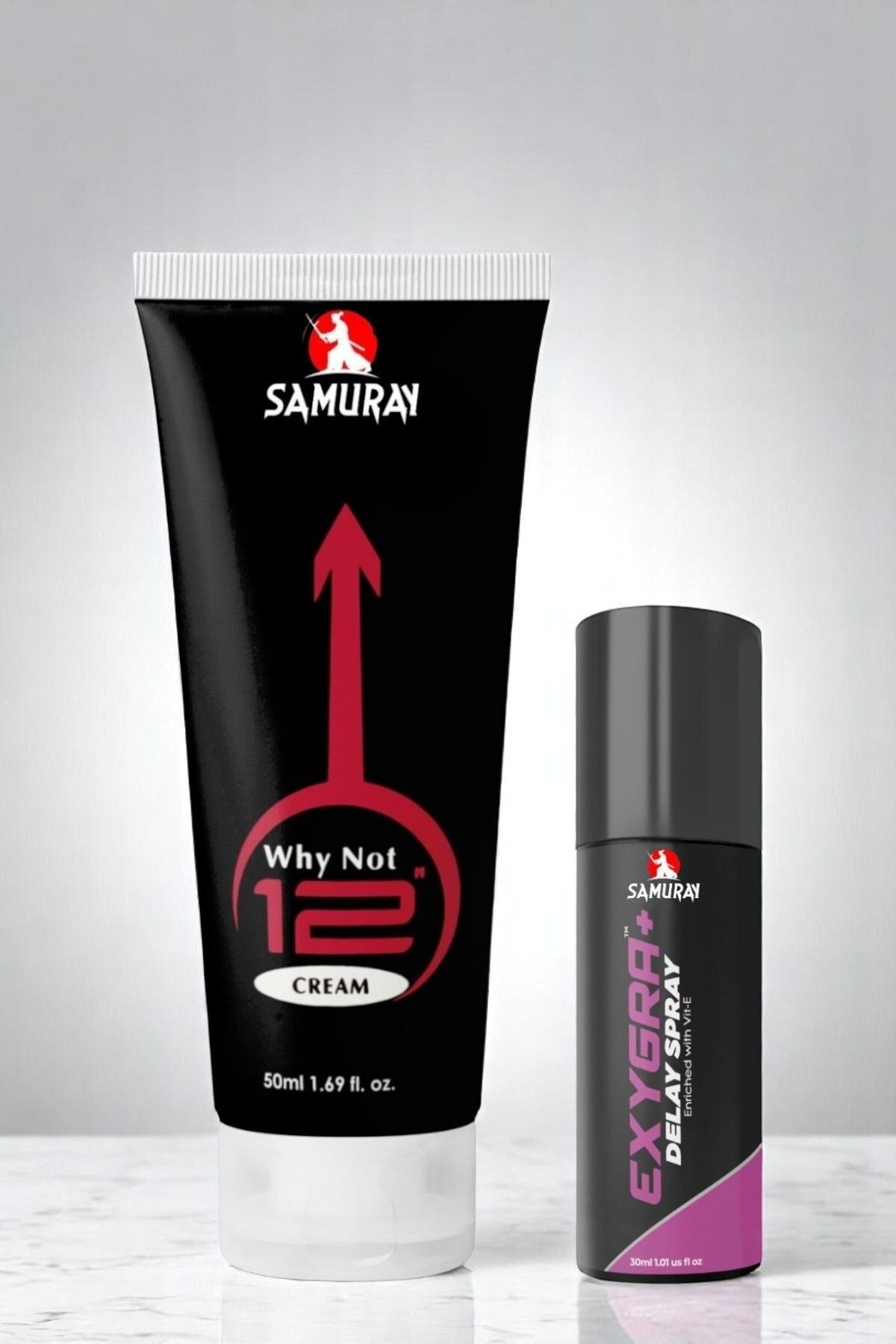 SAMURAY Büyütücülü Krem ve Geciktirmeye Yardımcı 30 ml Sprey Seti ile Güçlü Etkiler
