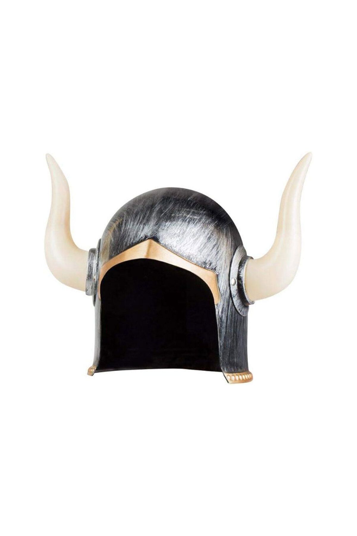 Epilons Mega Boynuzlu Viking Ivar Kaskı Eskitilmiş Desen Gümüş Renk