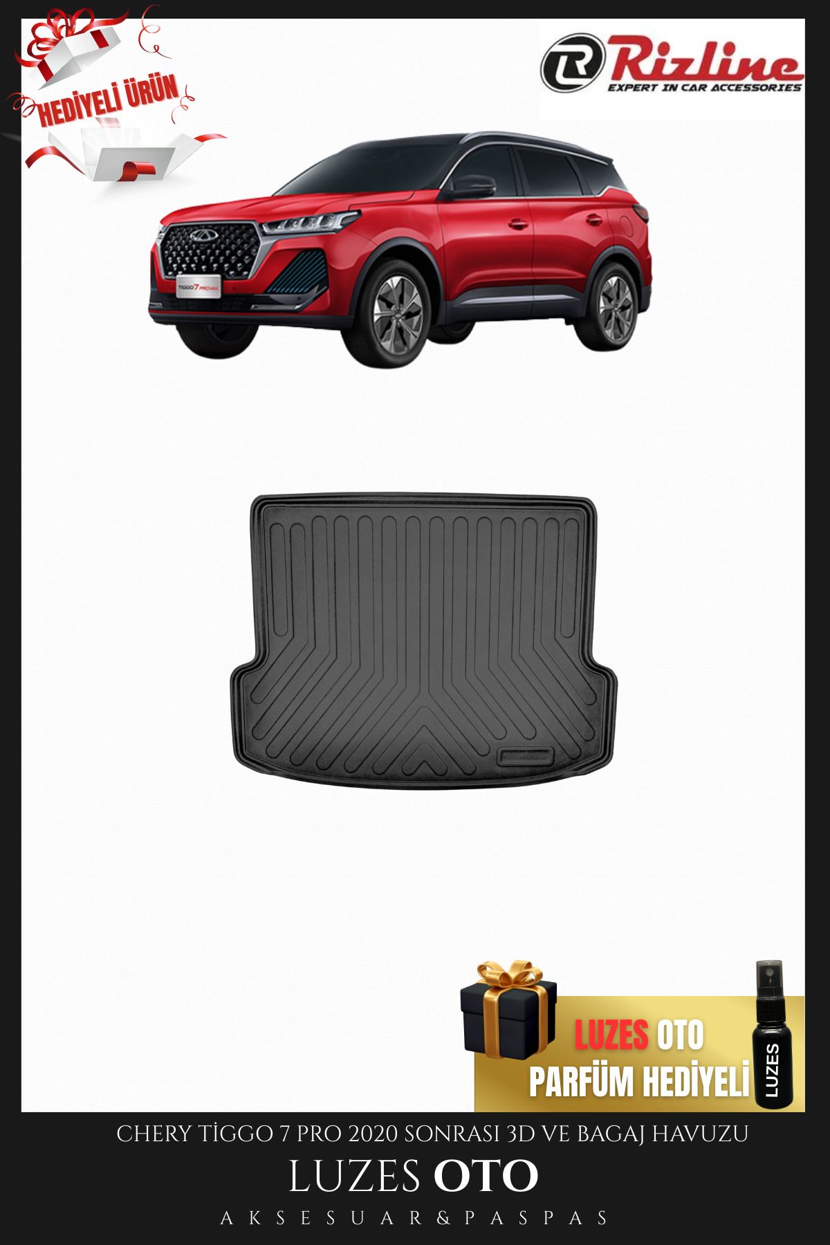 Rizline Chery Tiggo 7 Pro 3D Bagaj Havuzu 2025 Model Uyumlu