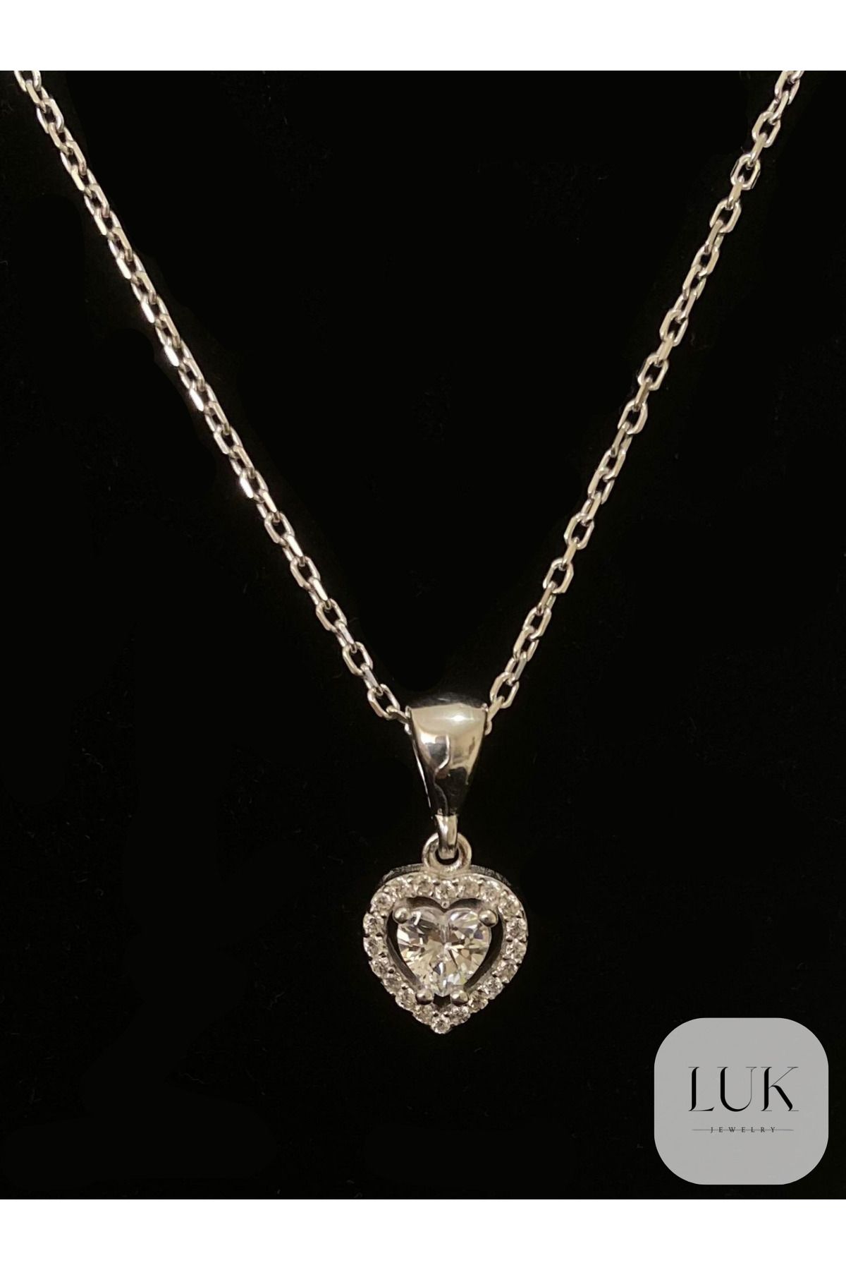 LUK JEWELRY 925 AYAR KALP TAŞLI KOLYE