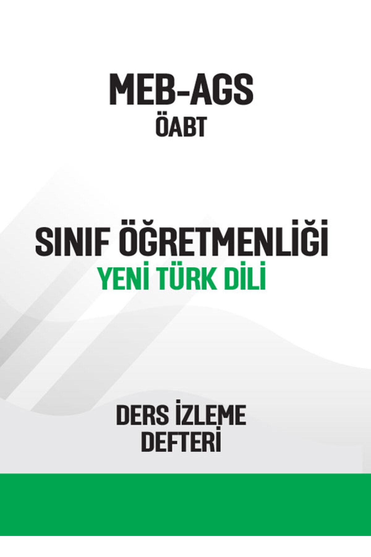 Pegem Akademi Yayıncılık 2025 ÖABT Sınıf Öğretmenliği Yeni Türk Dili Ders İzleme Defteri Pegem Yayınları