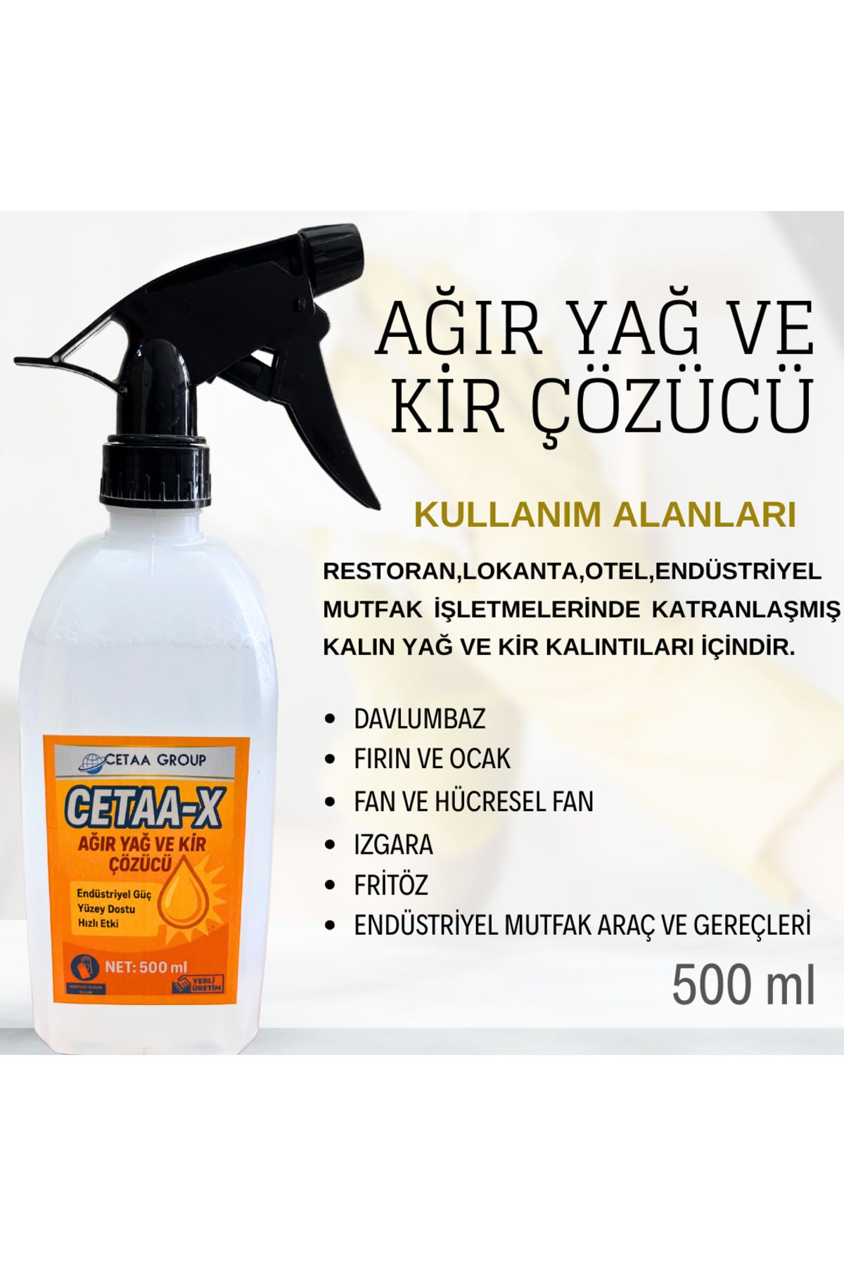 CETAA-X 500 ML Ağır Kir ve Yağ Çözücü