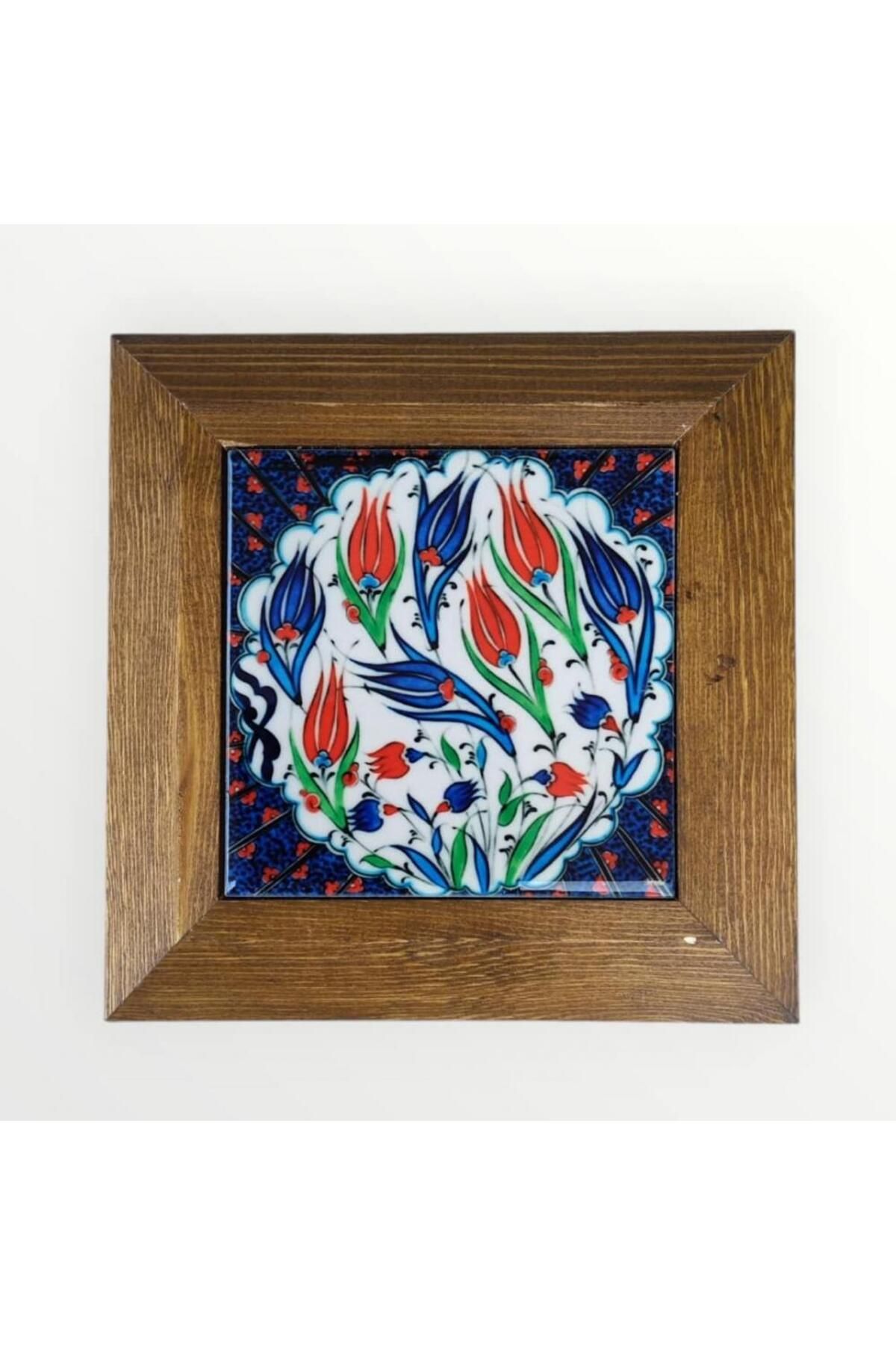 Ovebu Ahşap Çerçeveli Dekoratif Seramik Tablo. SRMK-2024107