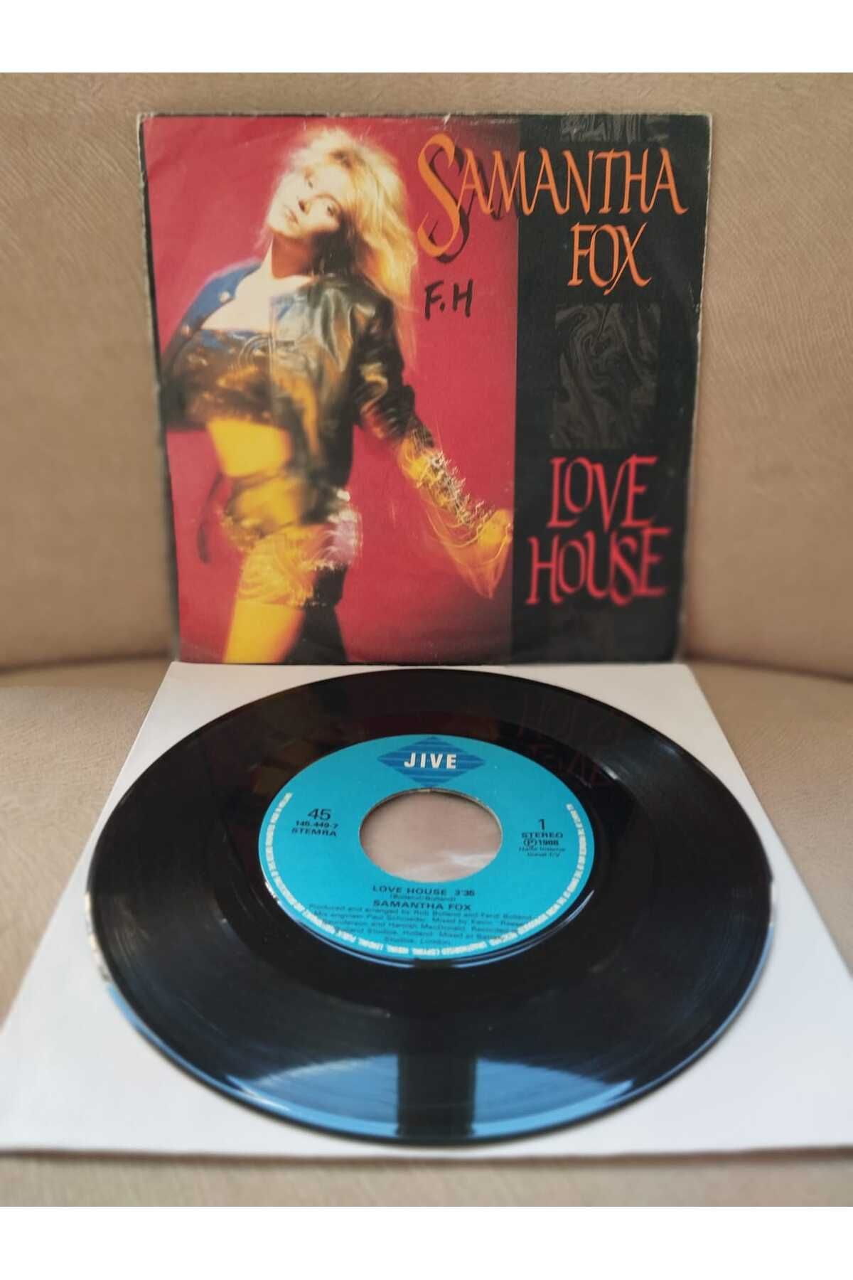 Plakperest SAMANTHA FOX - Love House - 1988 Belçika Basım 45lik Plak-2.el