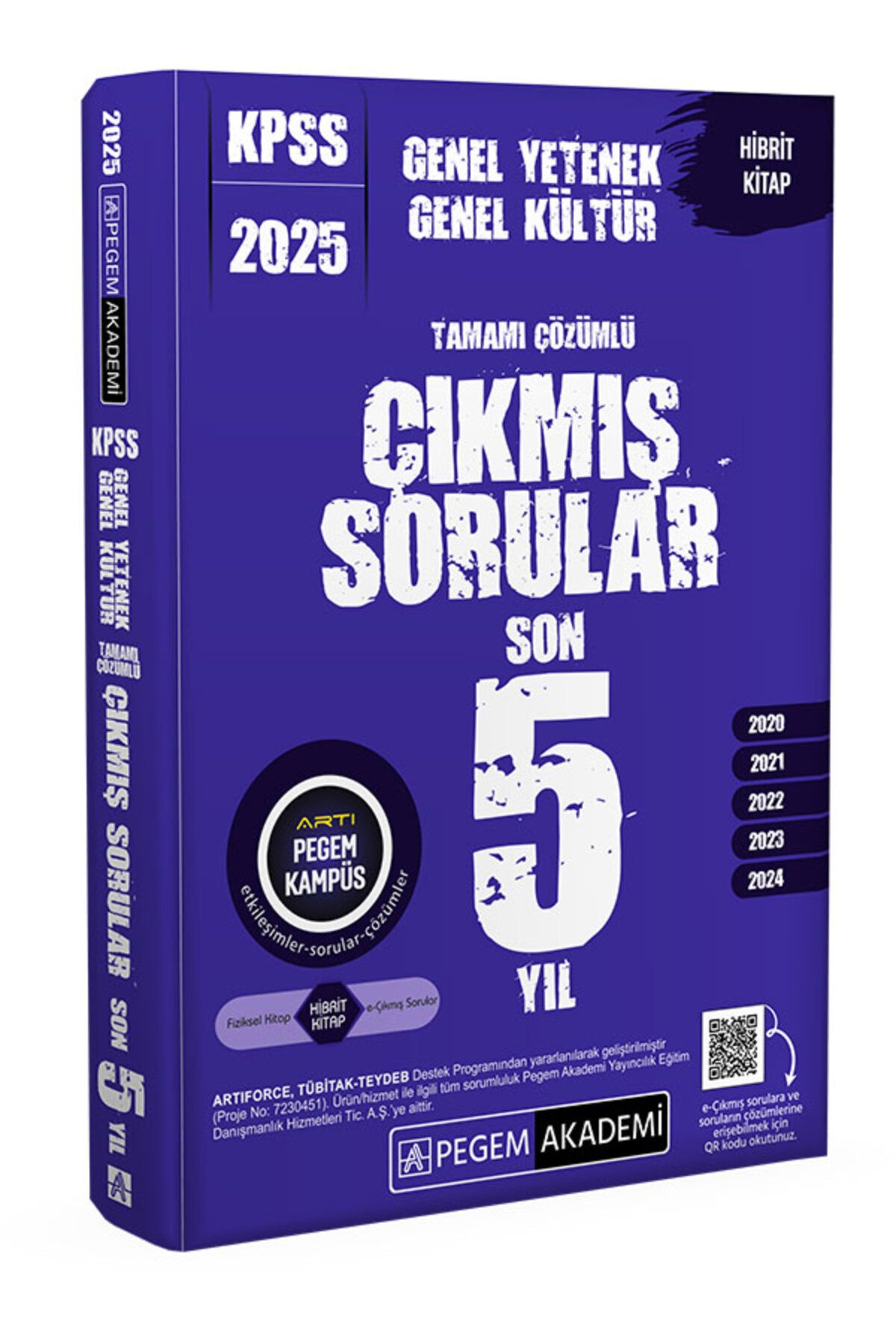 Pegem Akademi Yayıncılık 2025 KPSS Genel Yetenek Genel Kültür Tamamı Çözümlü Çıkmış Sorular Son 5 Yıl Pegem Yayınları