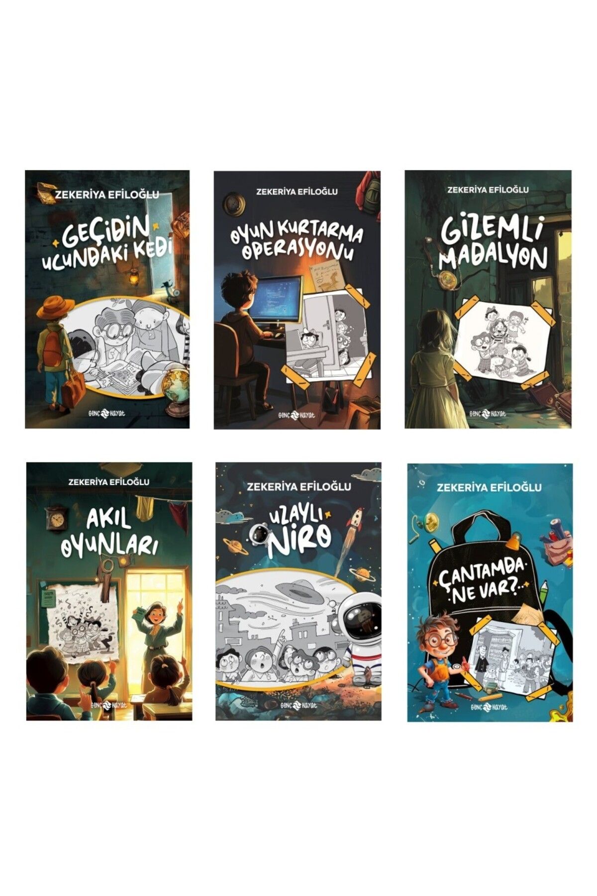 Hayat Yayınları Zekeriya Efiloğlu İlk Gençlik Romanları (6 Kitap)