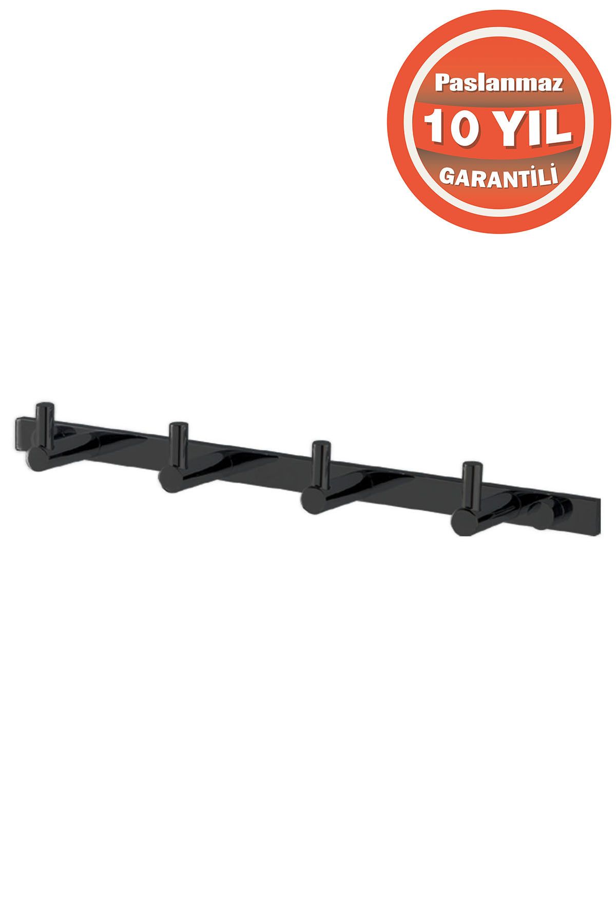 ÇELİK BANYO Paslanmaz Pirinç Mat Siyah Mercan 4’lü Askılık Havlu Askısı